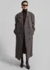 Low Classic Melange Wool Oversized Coat - Grey sold by Frankie Shop