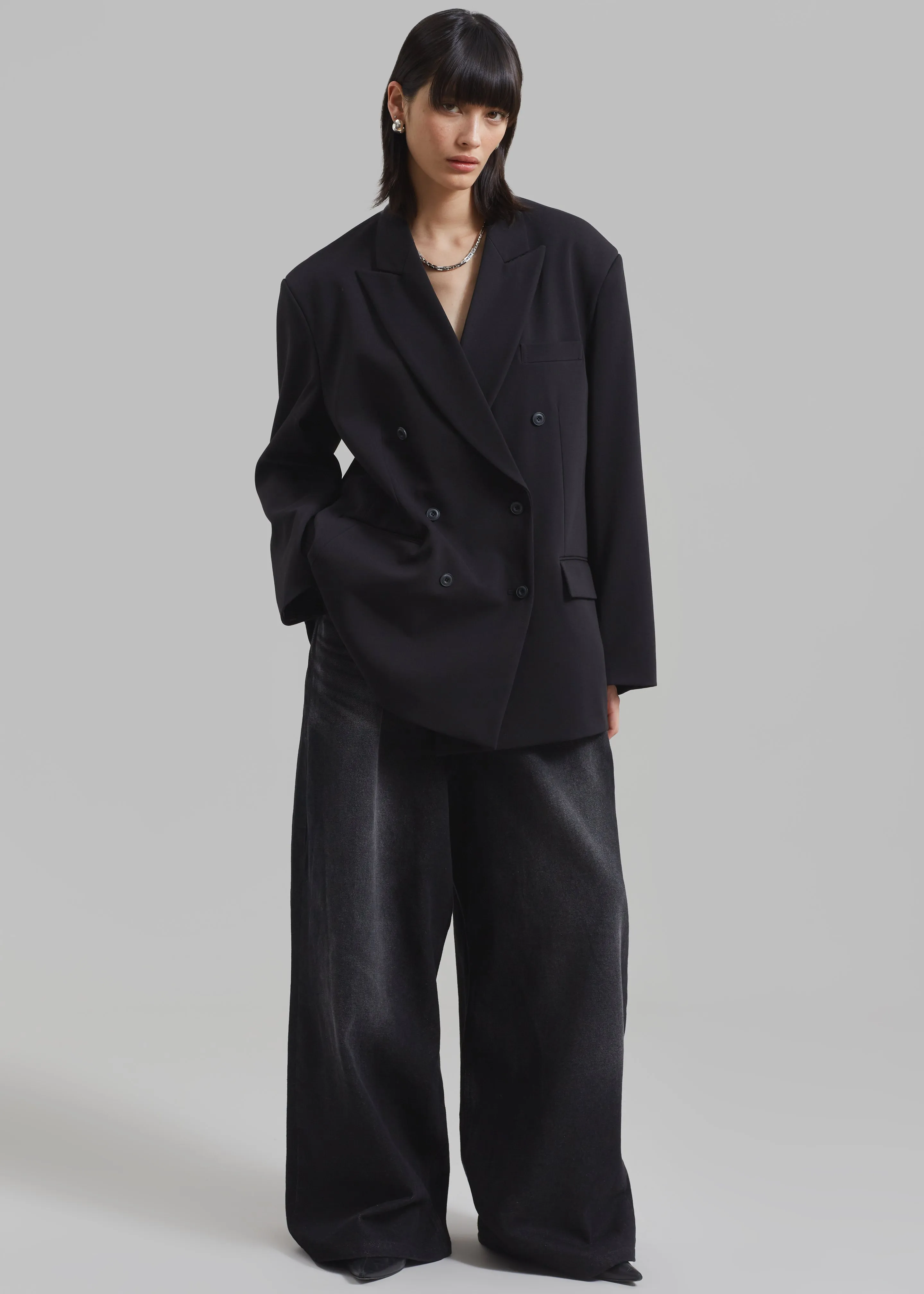 Kelsey Double Breasted Blazer - Black sold by Frankie Shop