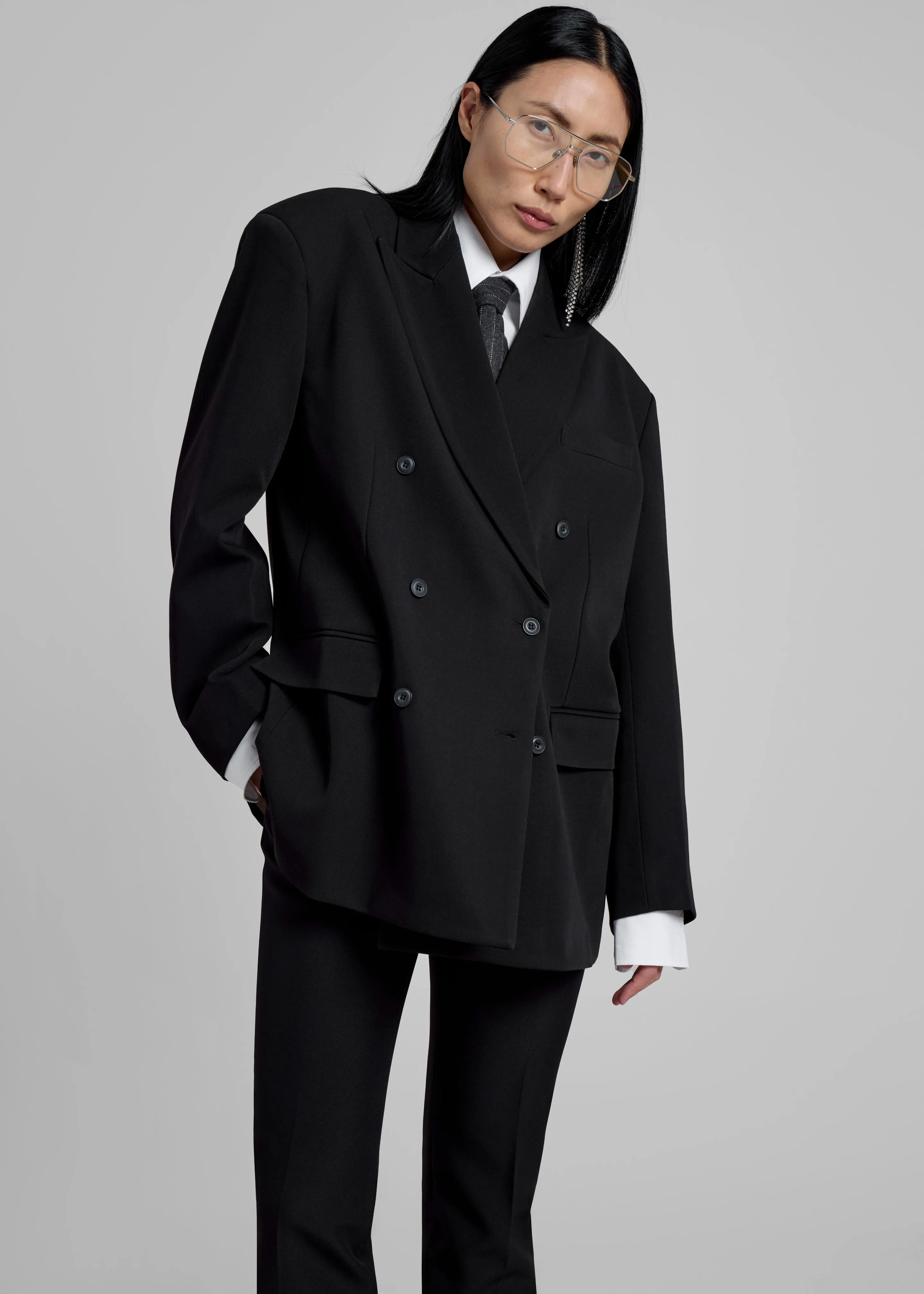 Kelsey Double Breasted Blazer - Black sold by Frankie Shop product image thumbnail 3