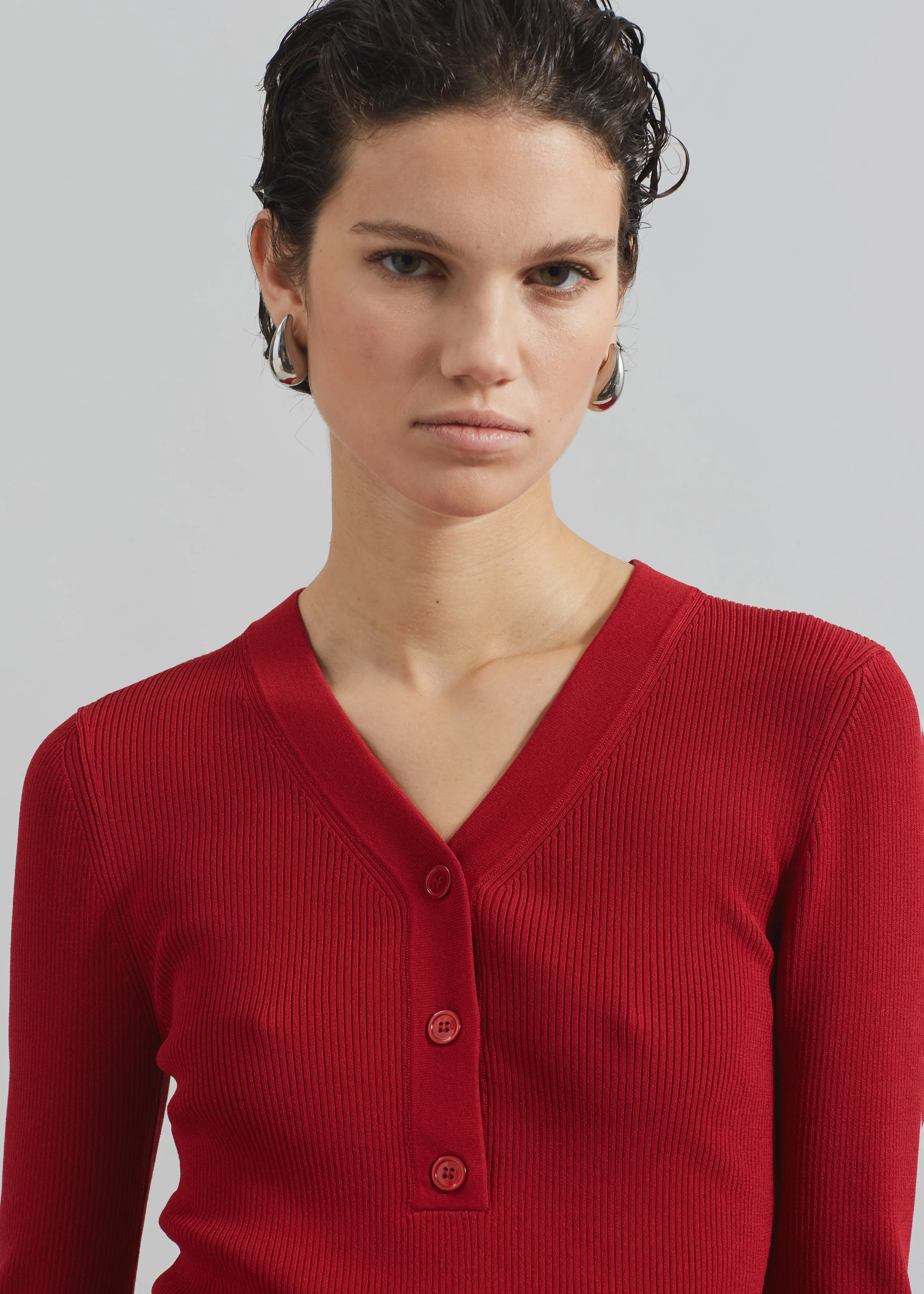 Samsøe Samsøe Saleonore V-neck - Scarlet Sage sold by Frankie Shop product image thumbnail 4