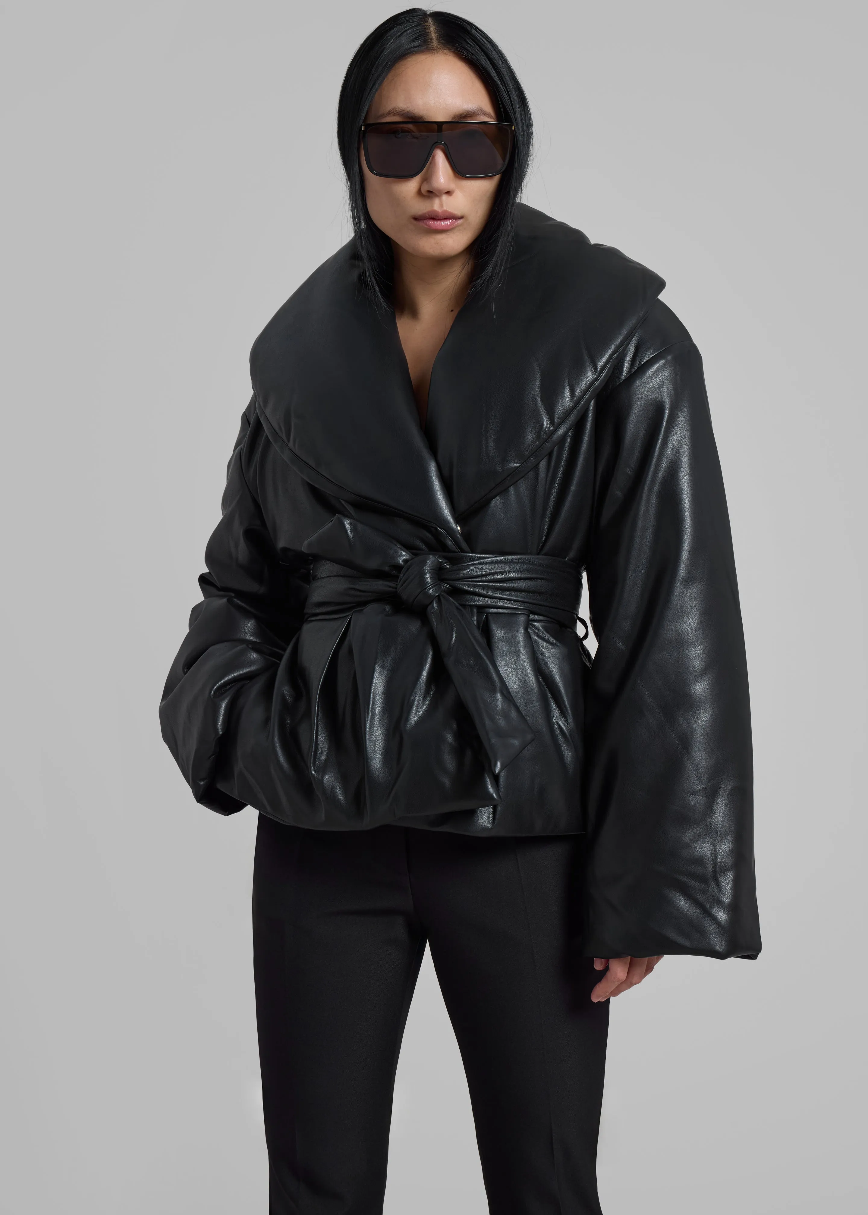 Rotate Belted Puffer Jacket - Black sold by Frankie Shop product image thumbnail 4