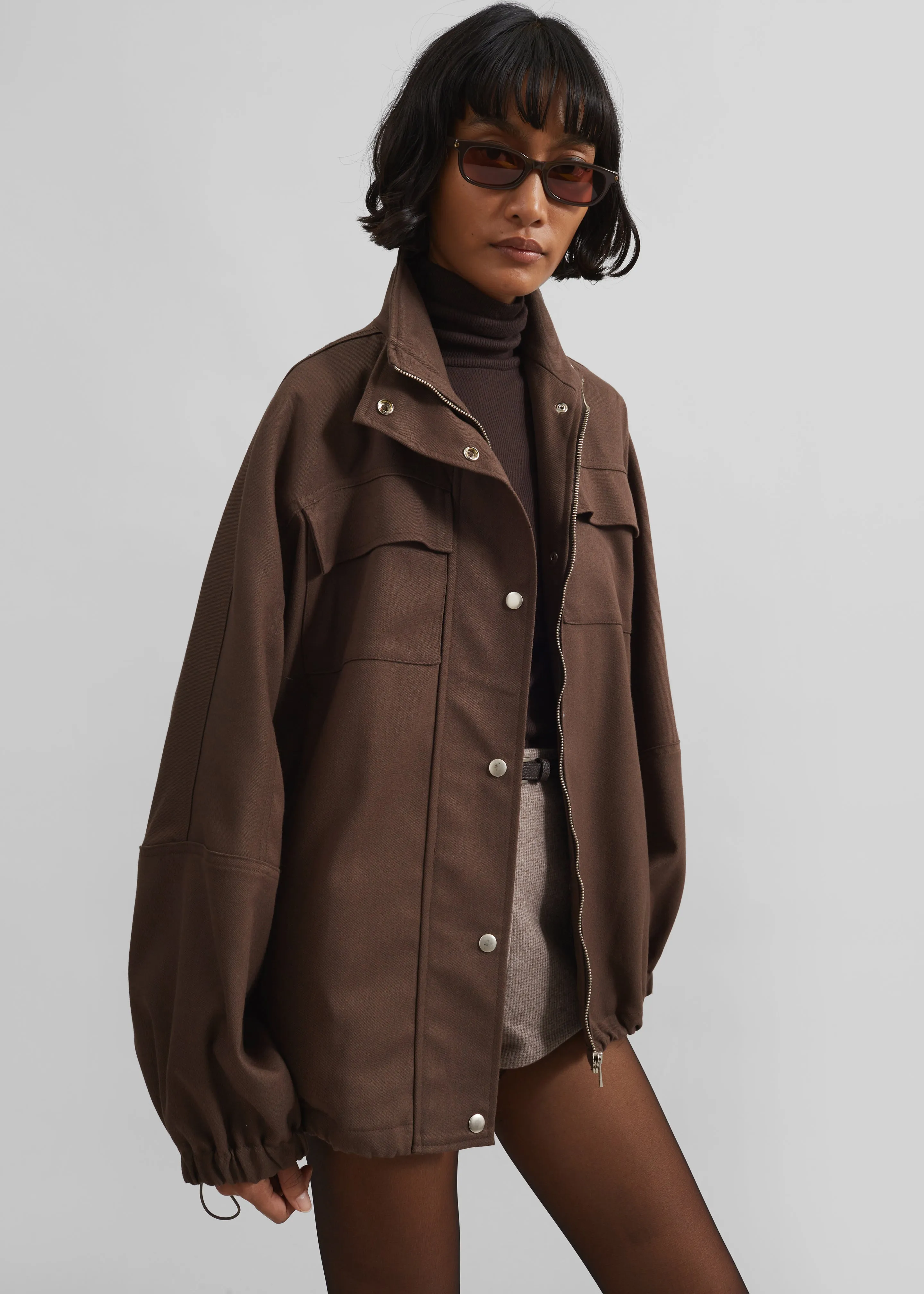 Monroy Utility Jacket - Brown sold by Frankie Shop product image thumbnail 2