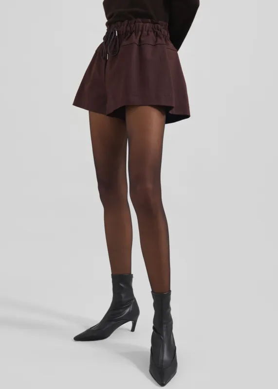 Pomona Shorts - Burgundy made by Frankie Shop