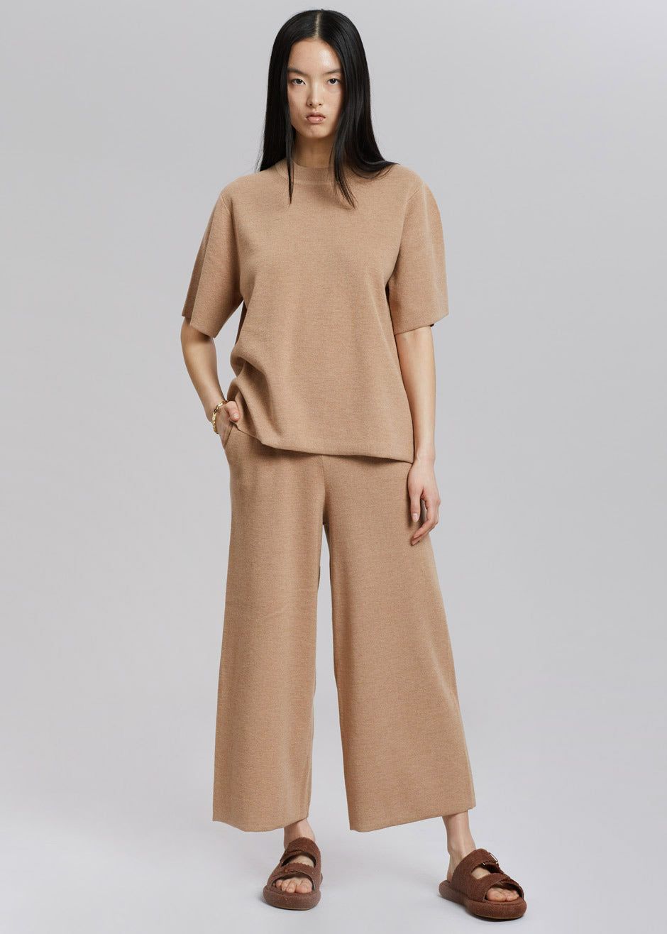Rodebjer Calla Knit Pants - Camel sold by Frankie Shop product image thumbnail 5