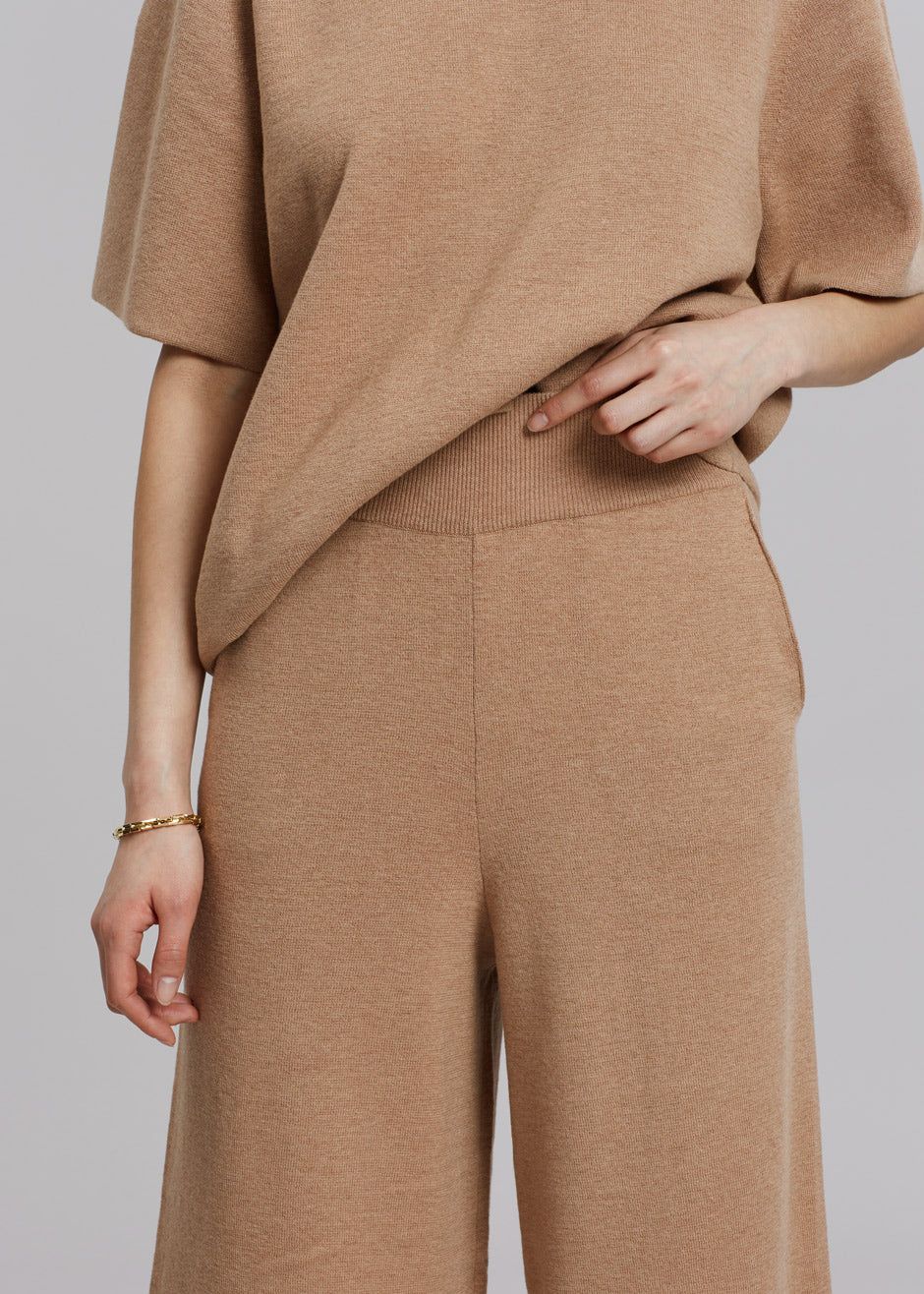 Rodebjer Calla Knit Pants - Camel sold by Frankie Shop product image thumbnail 2