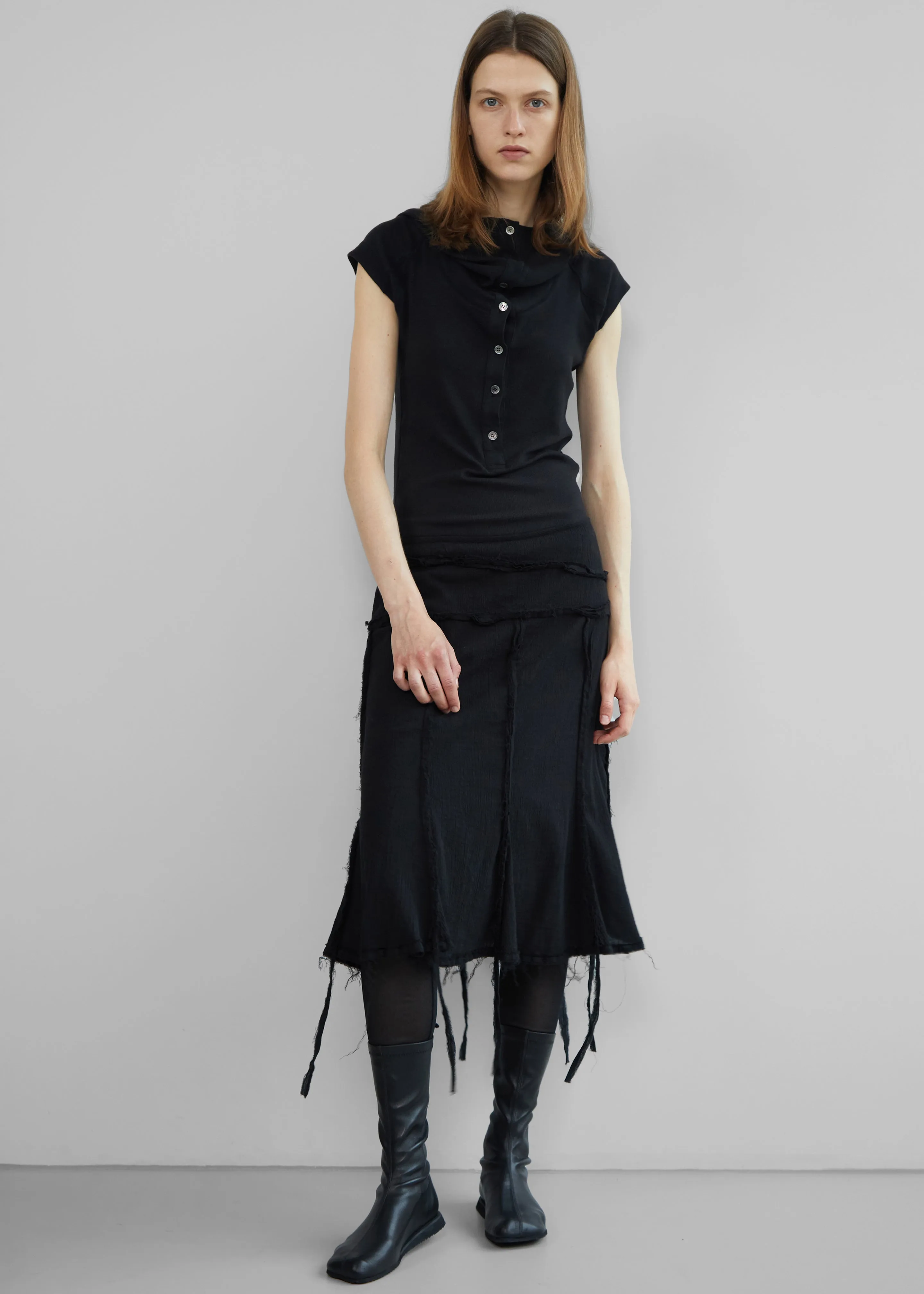 Low Classic Button Up Hoodie - Black | Parallel