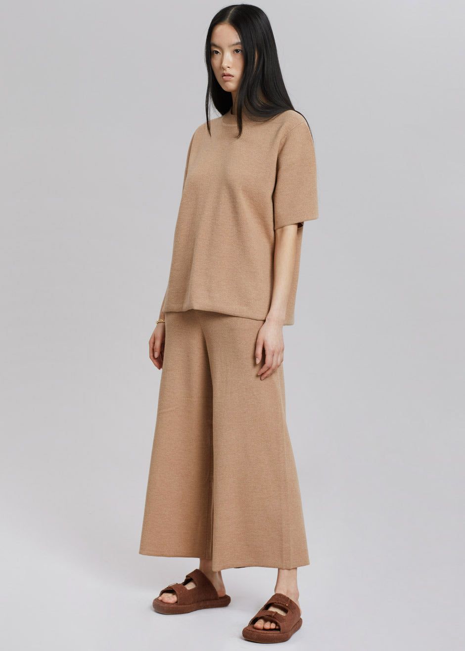 Rodebjer Calla Knit Pants - Camel sold by Frankie Shop product image thumbnail 4
