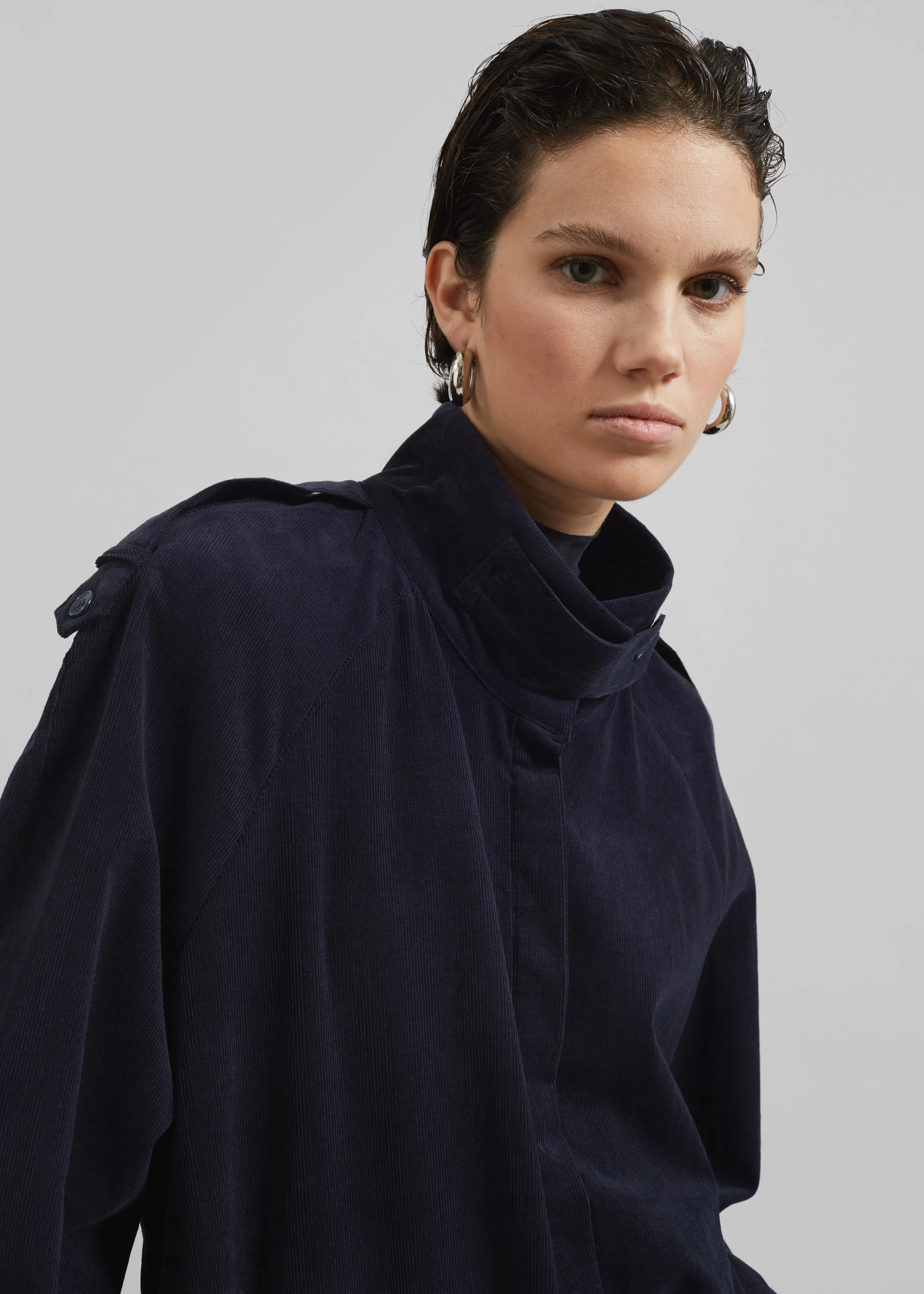 Sibelle Corduroy Dress - Navy sold by Frankie Shop product image thumbnail 2