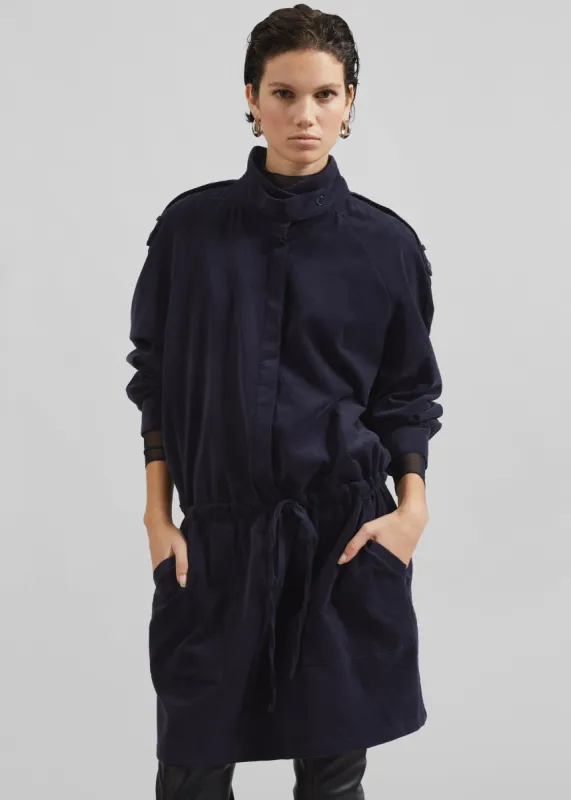 Sibelle Corduroy Dress - Navy sold by Frankie Shop