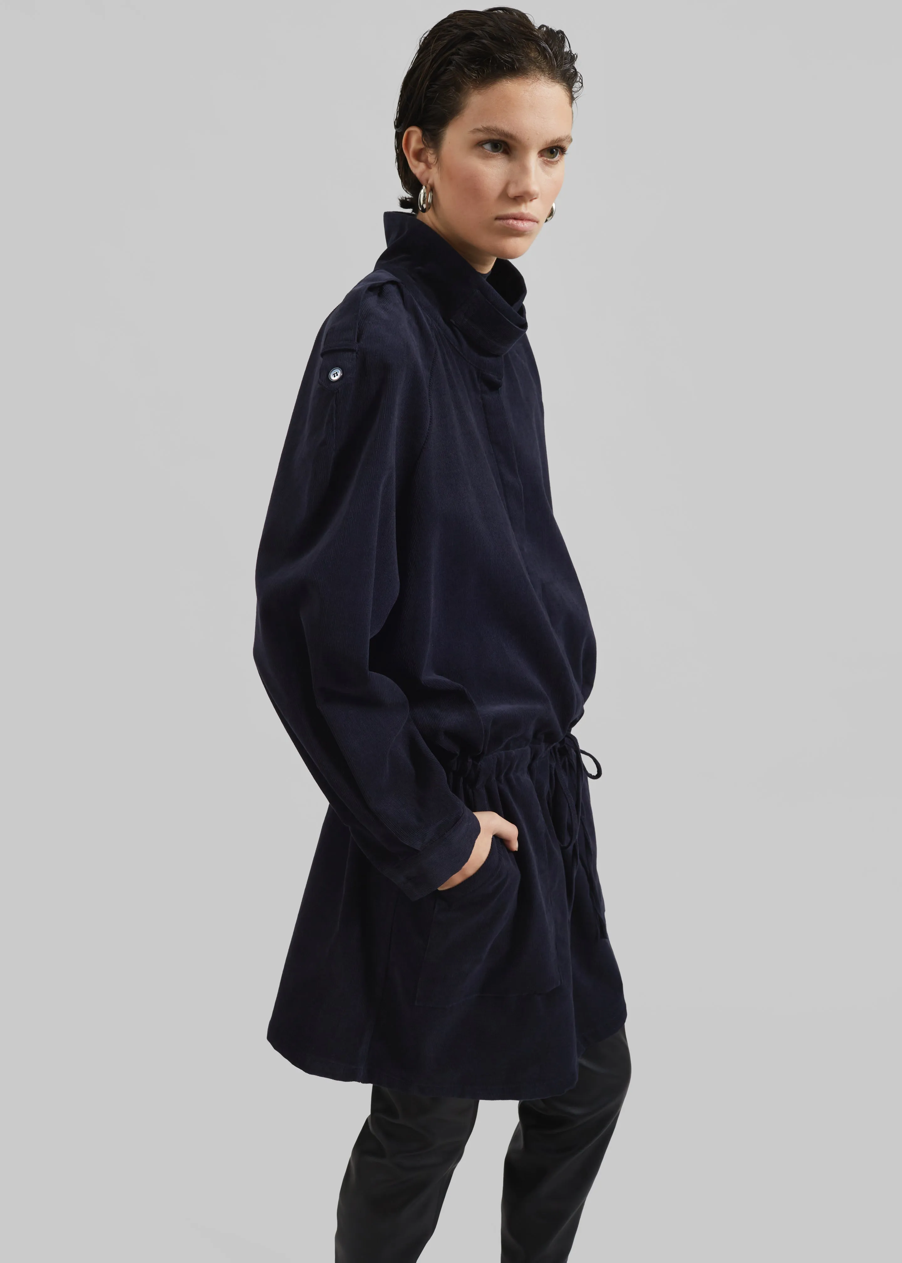 Sibelle Corduroy Dress - Navy sold by Frankie Shop product image thumbnail 3