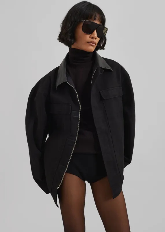 Pelso Barn Jacket - Black sold by Frankie Shop