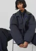 Pelso Barn Jacket - Navy sold by Frankie Shop