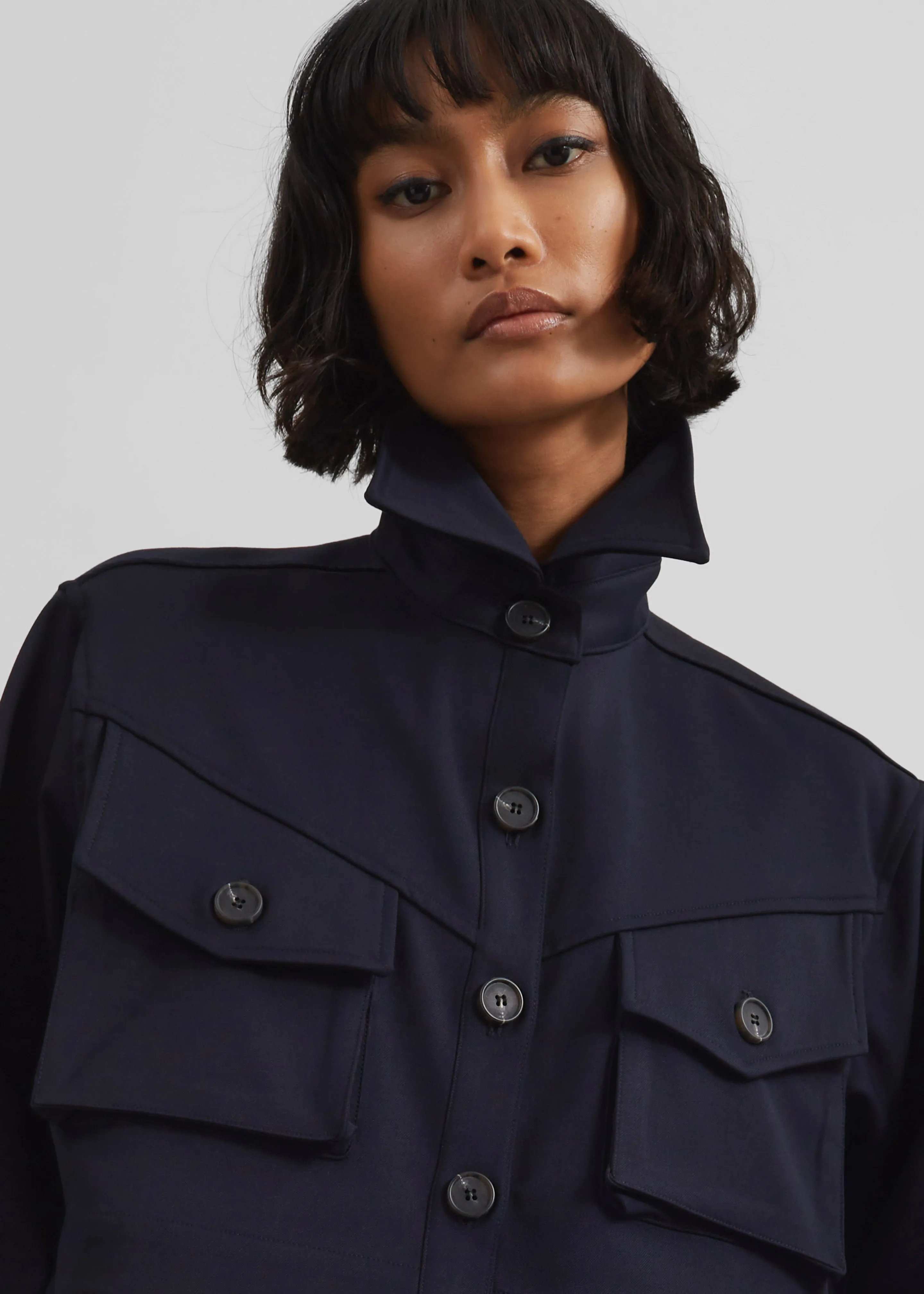 Kiora Cropped Jacket - Navy sold by Frankie Shop product image thumbnail 5