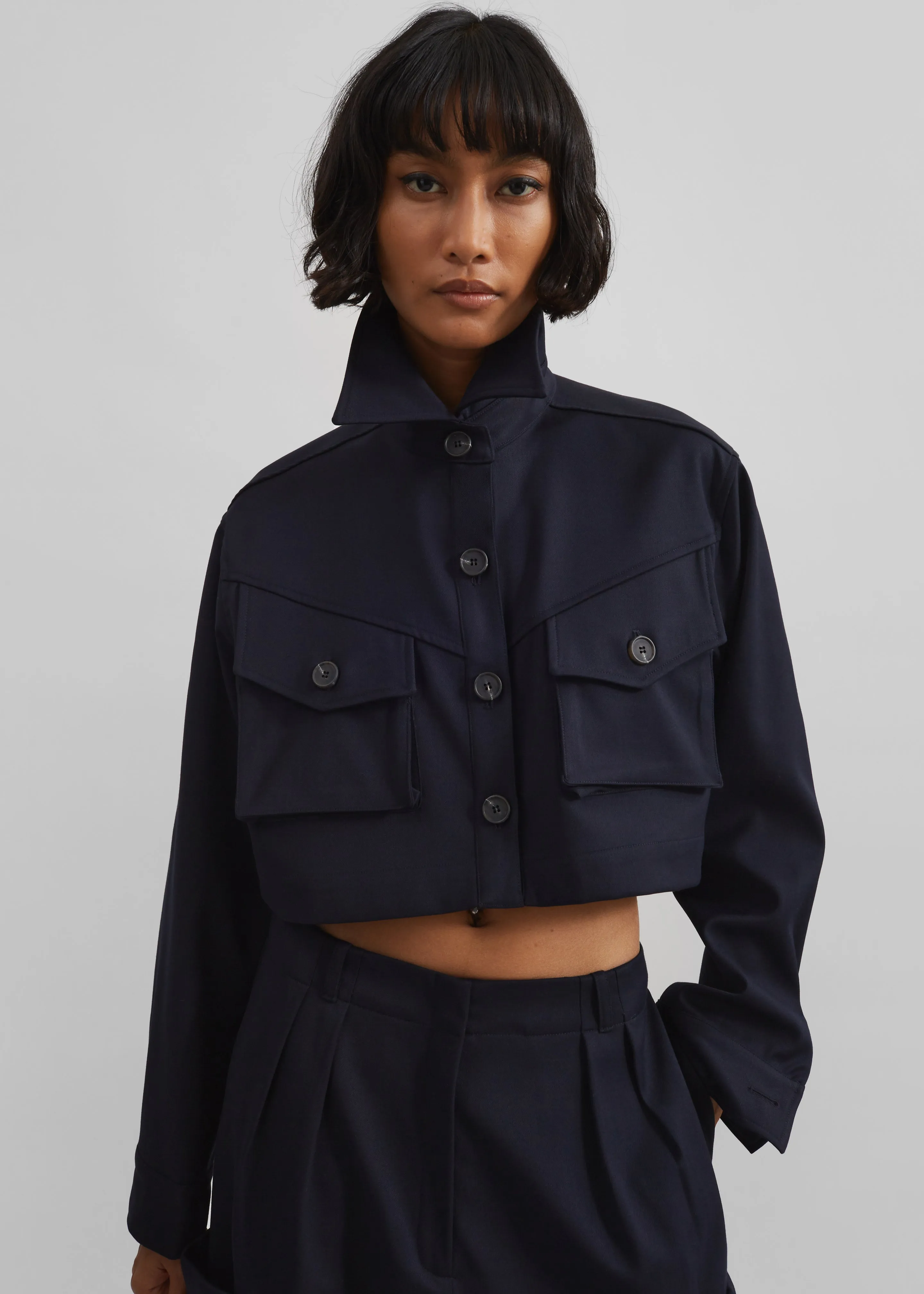 Kiora Cropped Jacket - Navy sold by Frankie Shop product image thumbnail 2