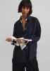 Lorna Shirt - Navy/White Pinstripe sold by Frankie Shop