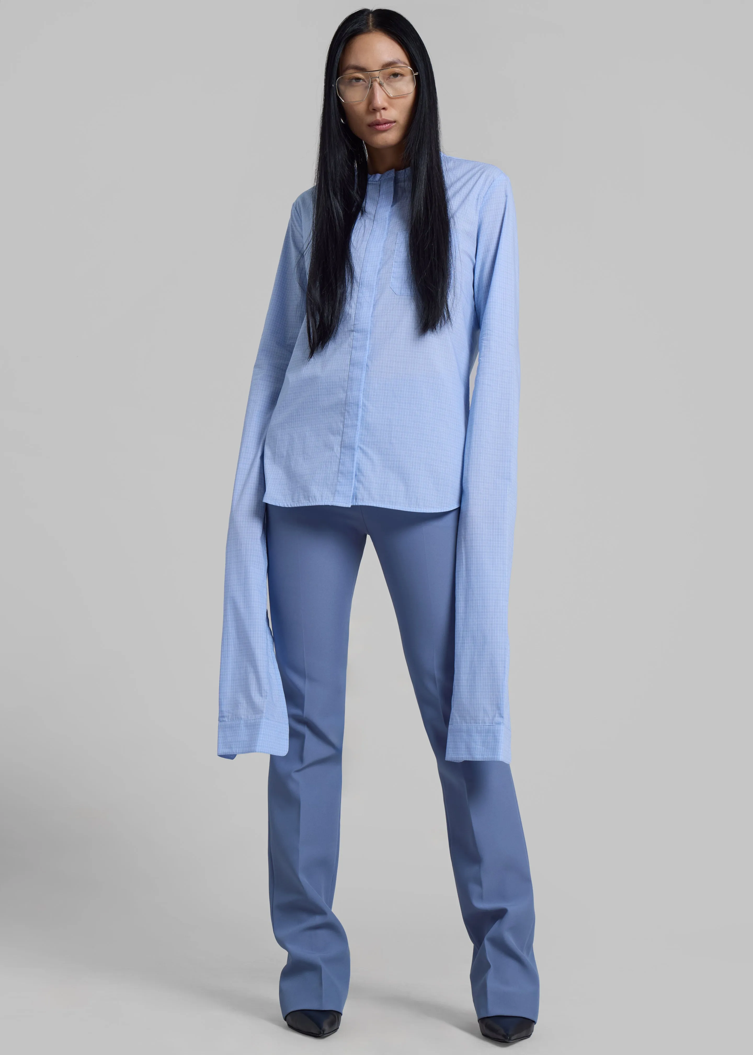 Coperni Knot Sleeve Shirt - Blue/White sold by Frankie Shop product image thumbnail 2