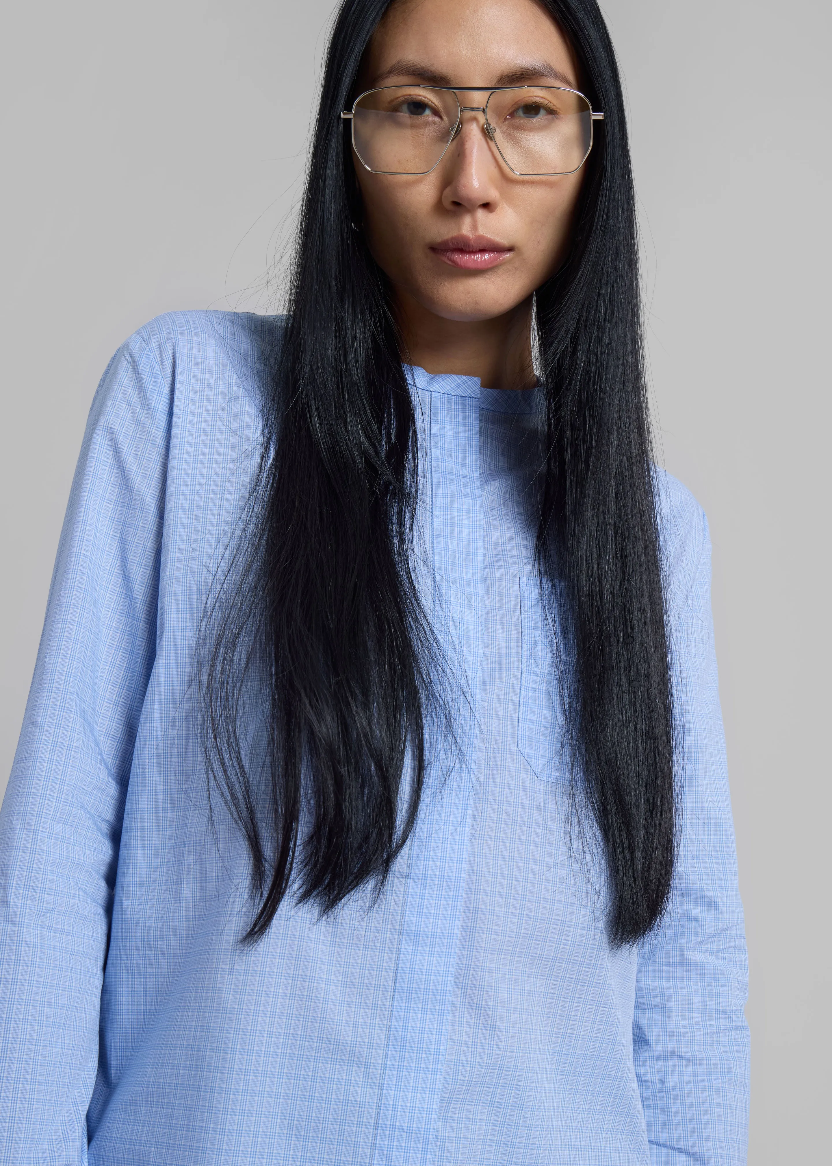 Coperni Knot Sleeve Shirt - Blue/White sold by Frankie Shop product image thumbnail 4