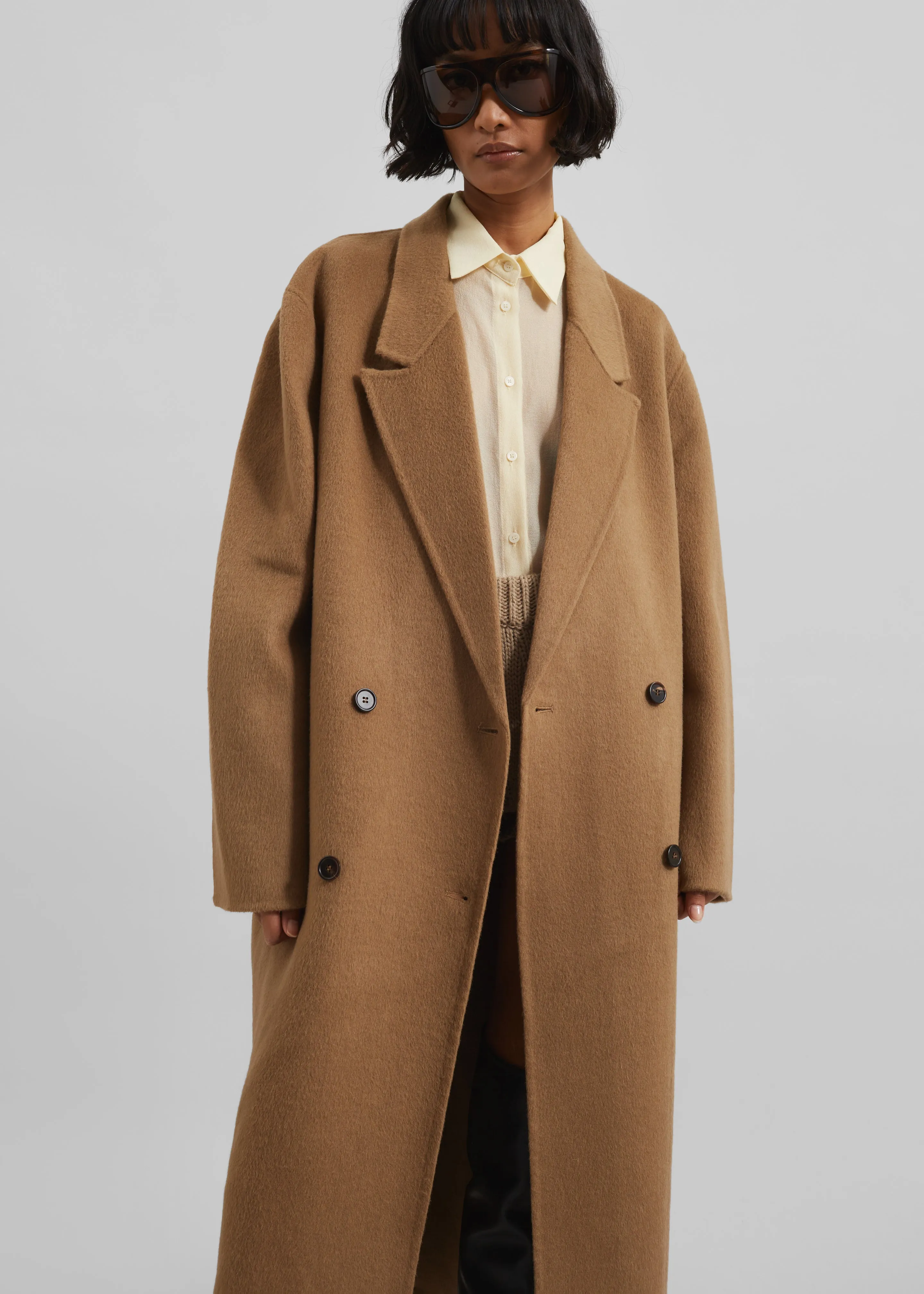 Veonce Oversized Wool Coat - Camel sold by Frankie Shop product image thumbnail 3