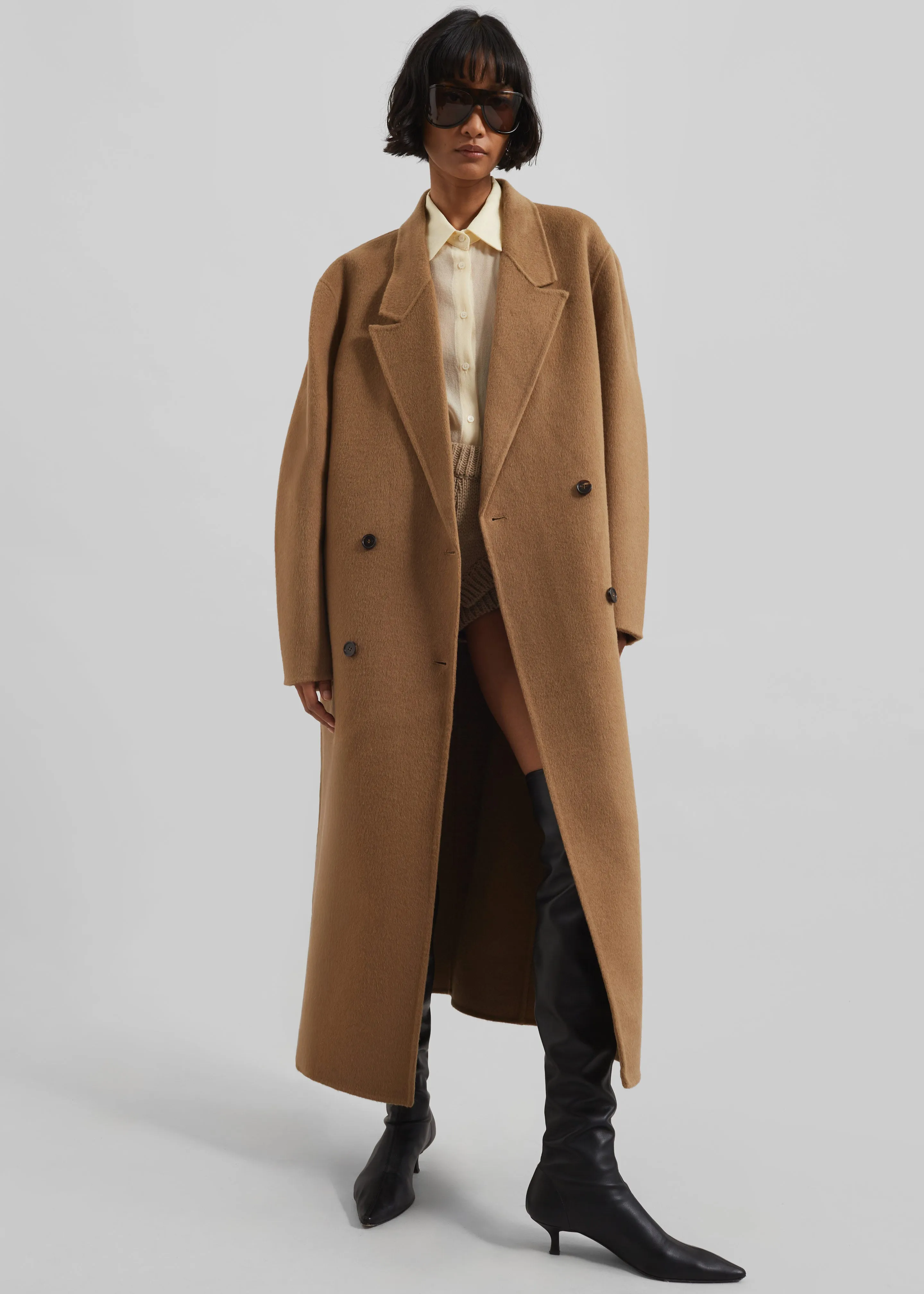 Veonce Oversized Wool Coat - Camel sold by Frankie Shop