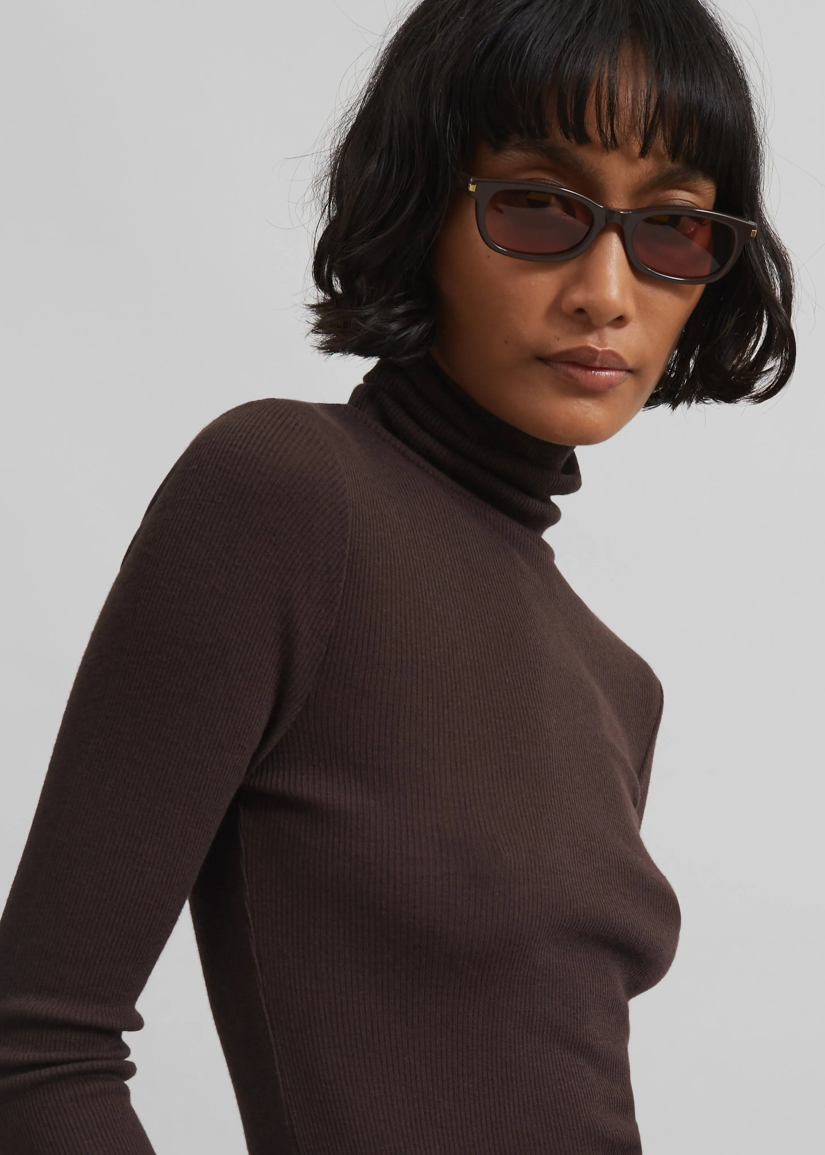 Samsøe Samsøe Sasonnet Turtleneck - Chocolate Torte sold by Frankie Shop