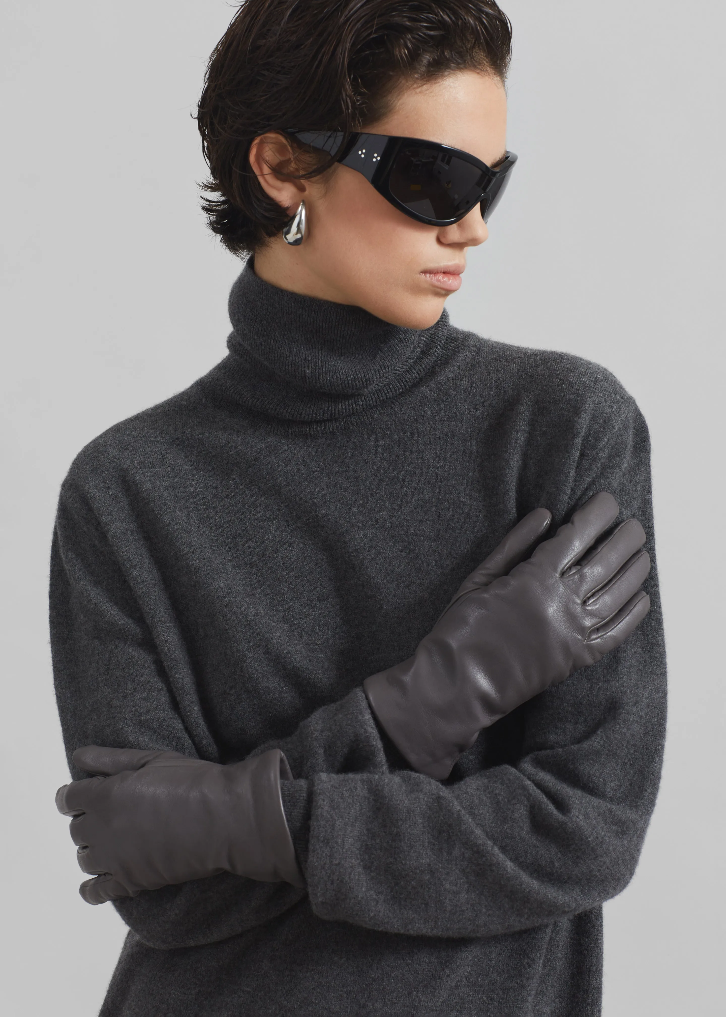 Port Tanger Nunny Sunglasses - Black Acetate/Black Lens sold by Frankie Shop product image thumbnail 3