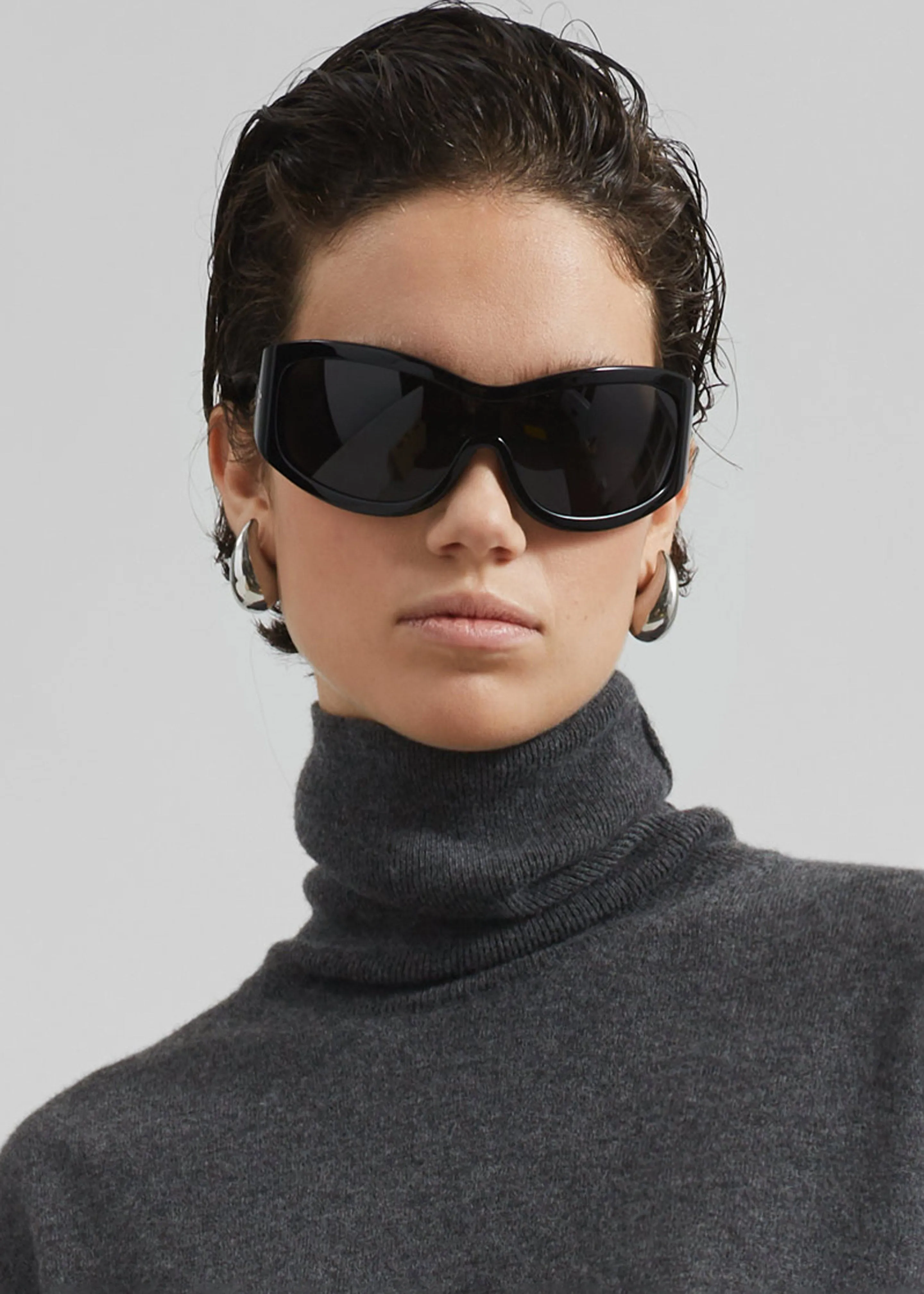 Port Tanger Nunny Sunglasses - Black Acetate/Black Lens sold by Frankie Shop product image thumbnail 2