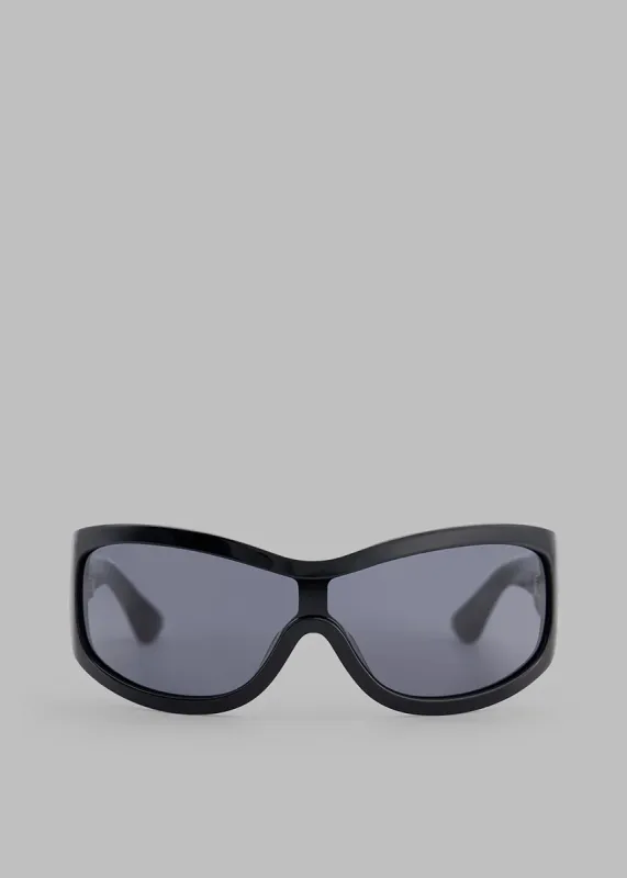 Port Tanger Nunny Sunglasses - Black Acetate/Black Lens made by Frankie Shop