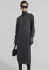 Ruelle Turtleneck Knit Dress - Grey sold by Frankie Shop