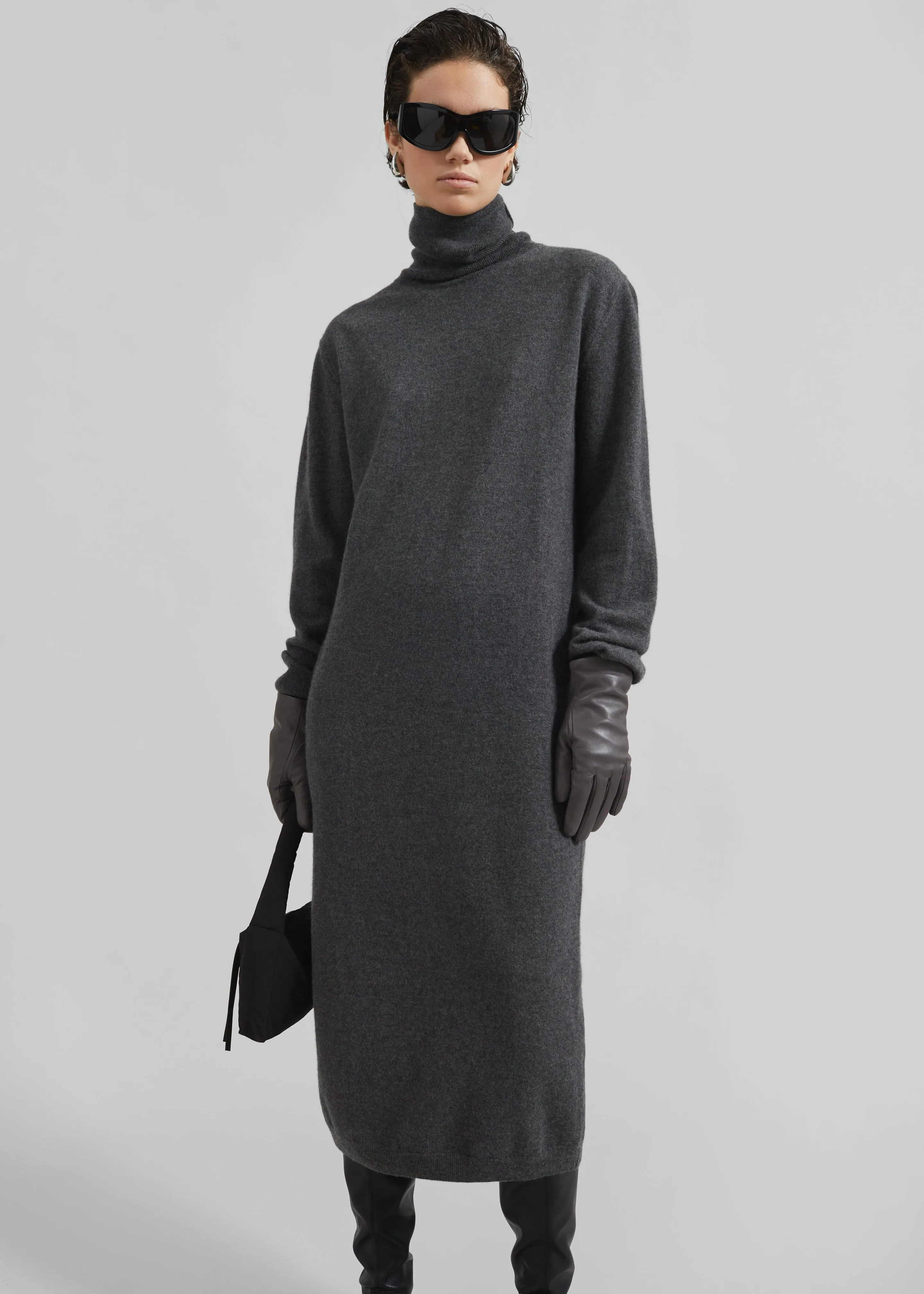 Ruelle Turtleneck Knit Dress - Grey sold by Frankie Shop product image thumbnail 2