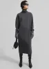 Ruelle Turtleneck Knit Dress - Grey sold by Frankie Shop