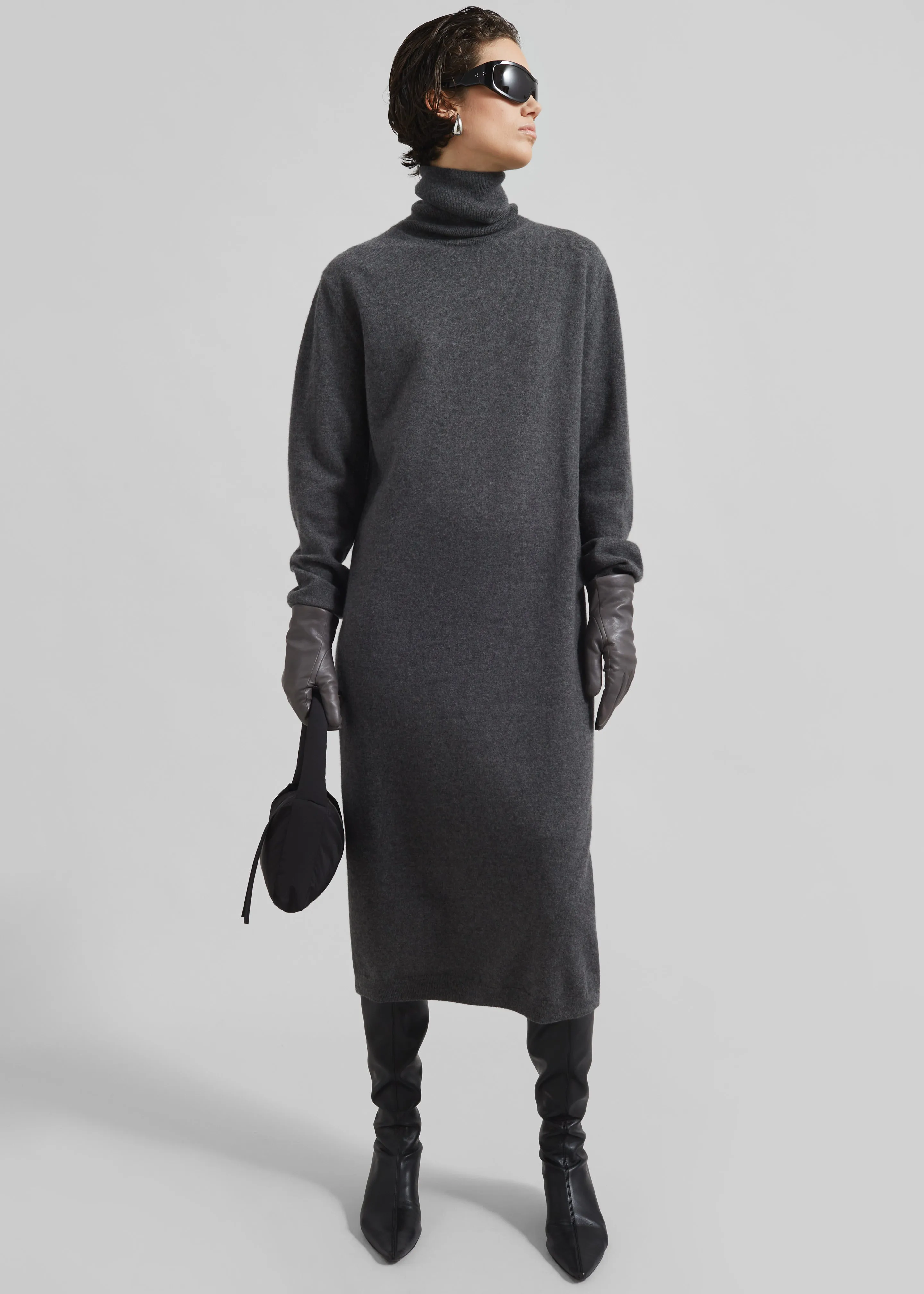 Ruelle Turtleneck Knit Dress - Grey sold by Frankie Shop product image thumbnail 3