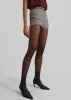 Mevra Houndstooth Hot Pants - Grey sold by Frankie Shop