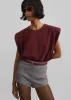 Mevra Houndstooth Hot Pants - Grey sold by Frankie Shop