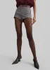 Mevra Houndstooth Hot Pants - Grey sold by Frankie Shop
