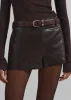 Naica Faux Leather Hot Pants - Brown sold by Frankie Shop