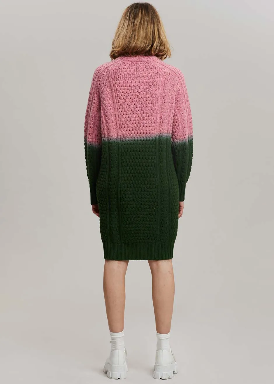 JW Anderson Cable Crewneck Mini Dress - Pink/Green sold by Frankie Shop product image thumbnail 4