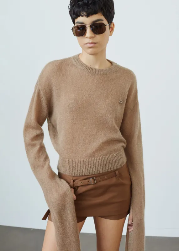 Coperni Knotted Sleeves Jumper - Light Brown sold by Frankie Shop