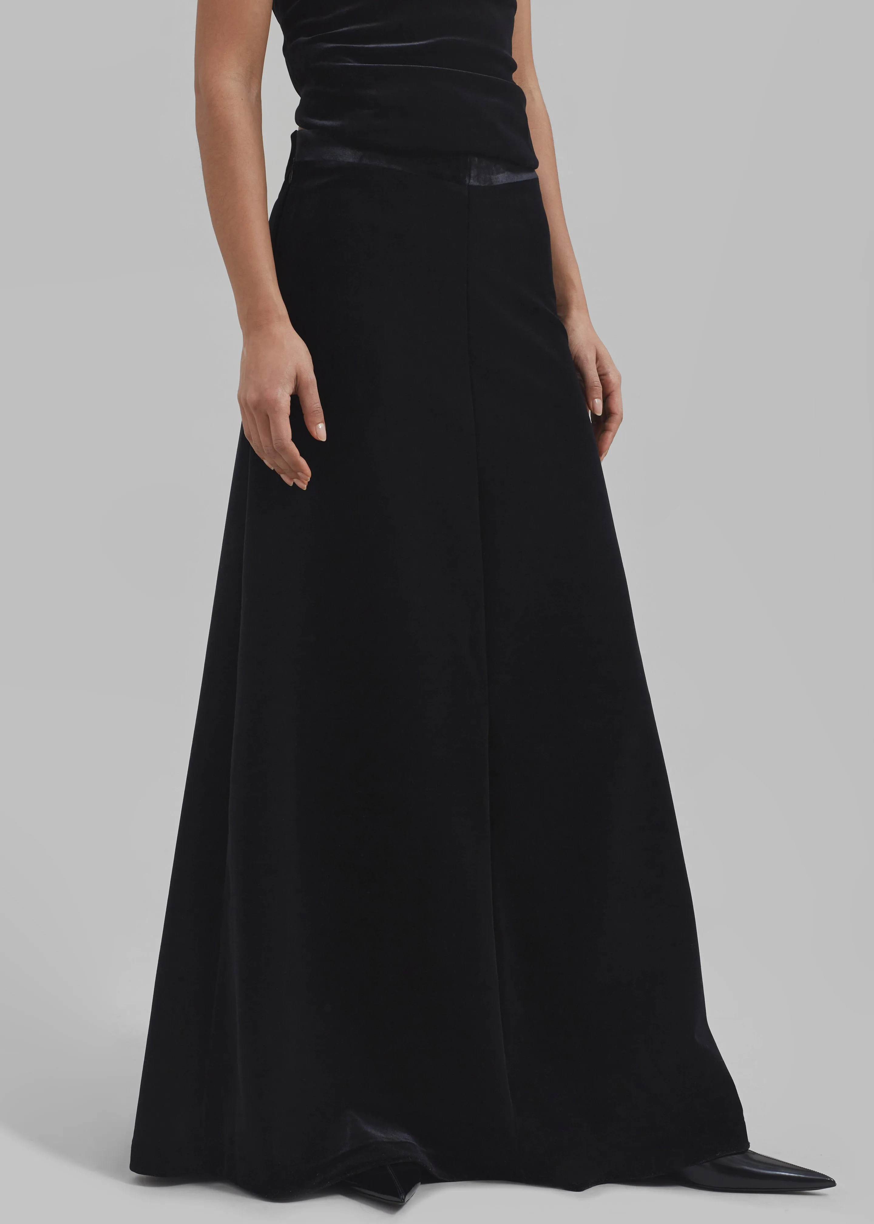 Lucia Velvet Maxi Skirt - Black sold by Frankie Shop product image thumbnail 5