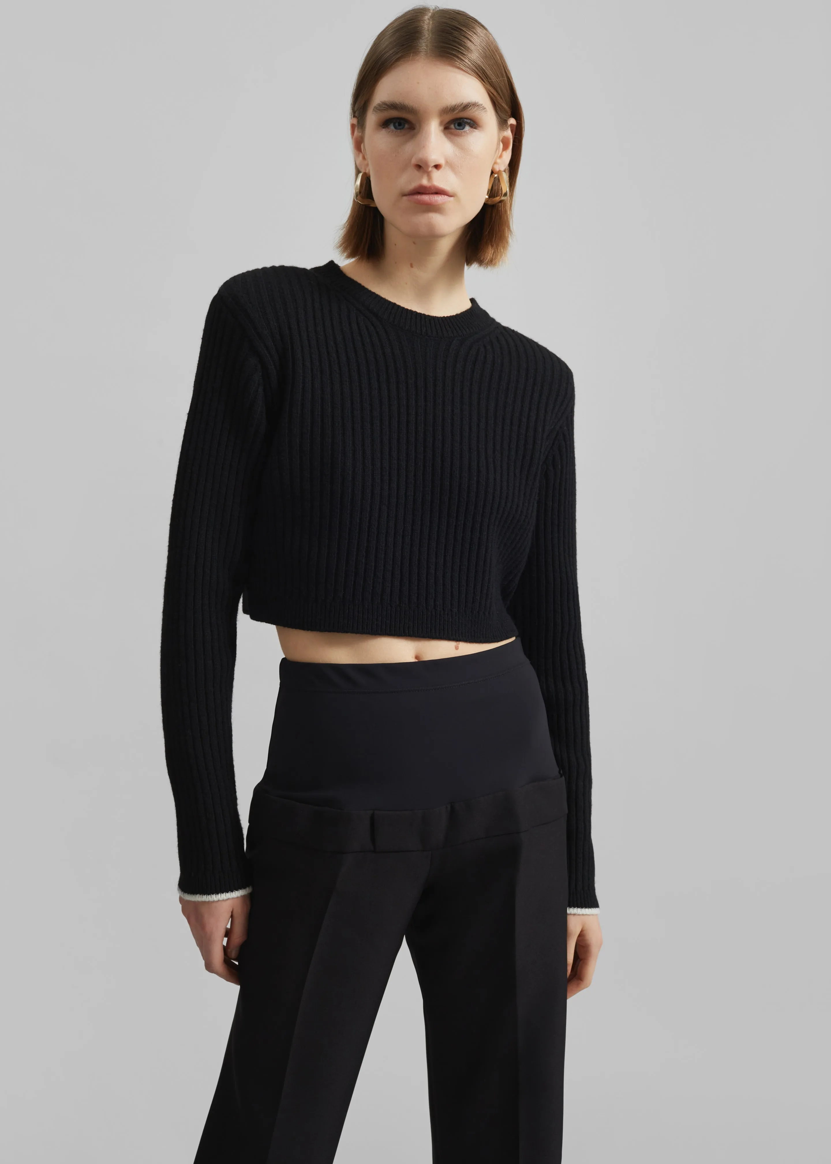 Coperni Hybrid Jersey Tailored Trousers - Black sold by Frankie Shop product image thumbnail 5