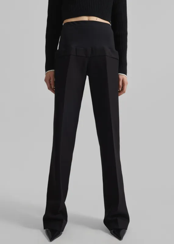 Coperni Hybrid Jersey Tailored Trousers - Black made by Frankie Shop