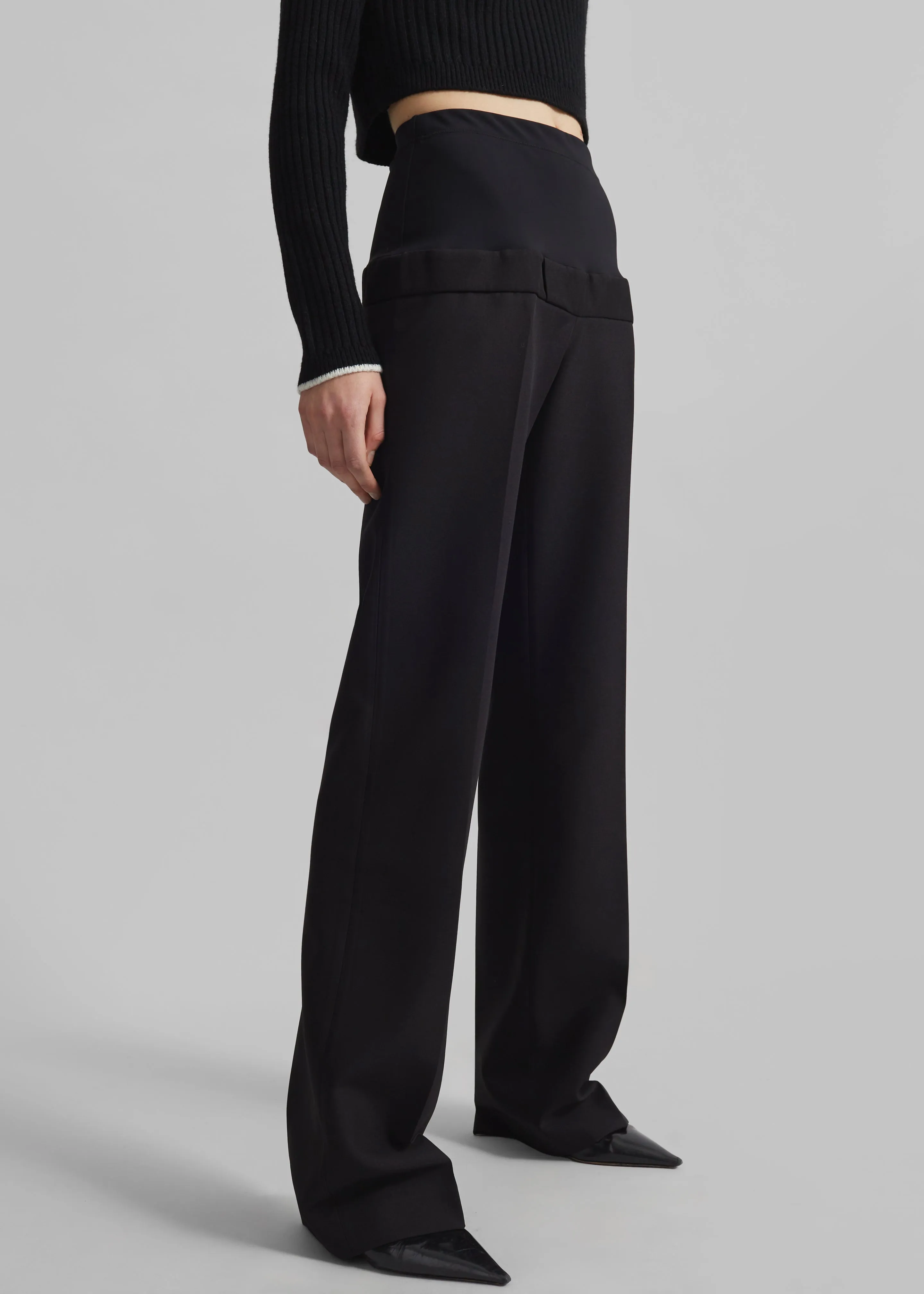 Coperni Hybrid Jersey Tailored Trousers - Black sold by Frankie Shop product image thumbnail 3