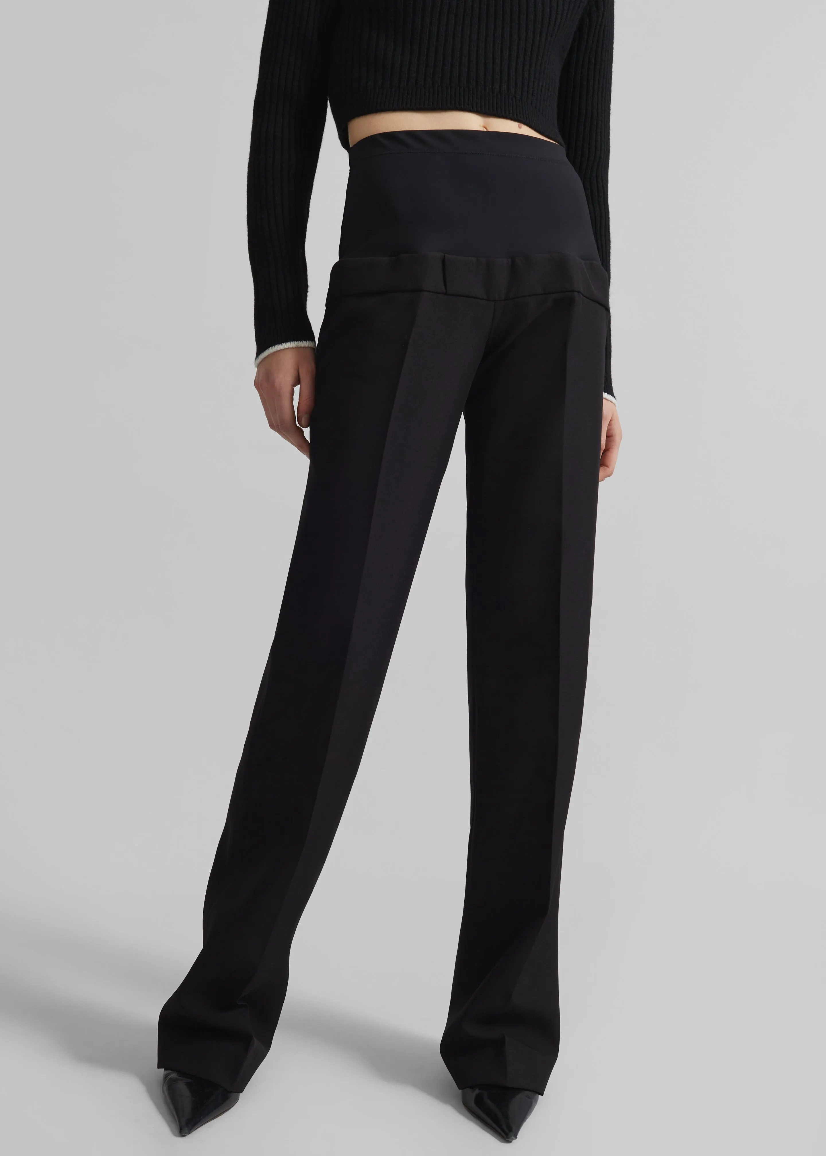 Coperni Hybrid Jersey Tailored Trousers - Black sold by Frankie Shop product image thumbnail 2