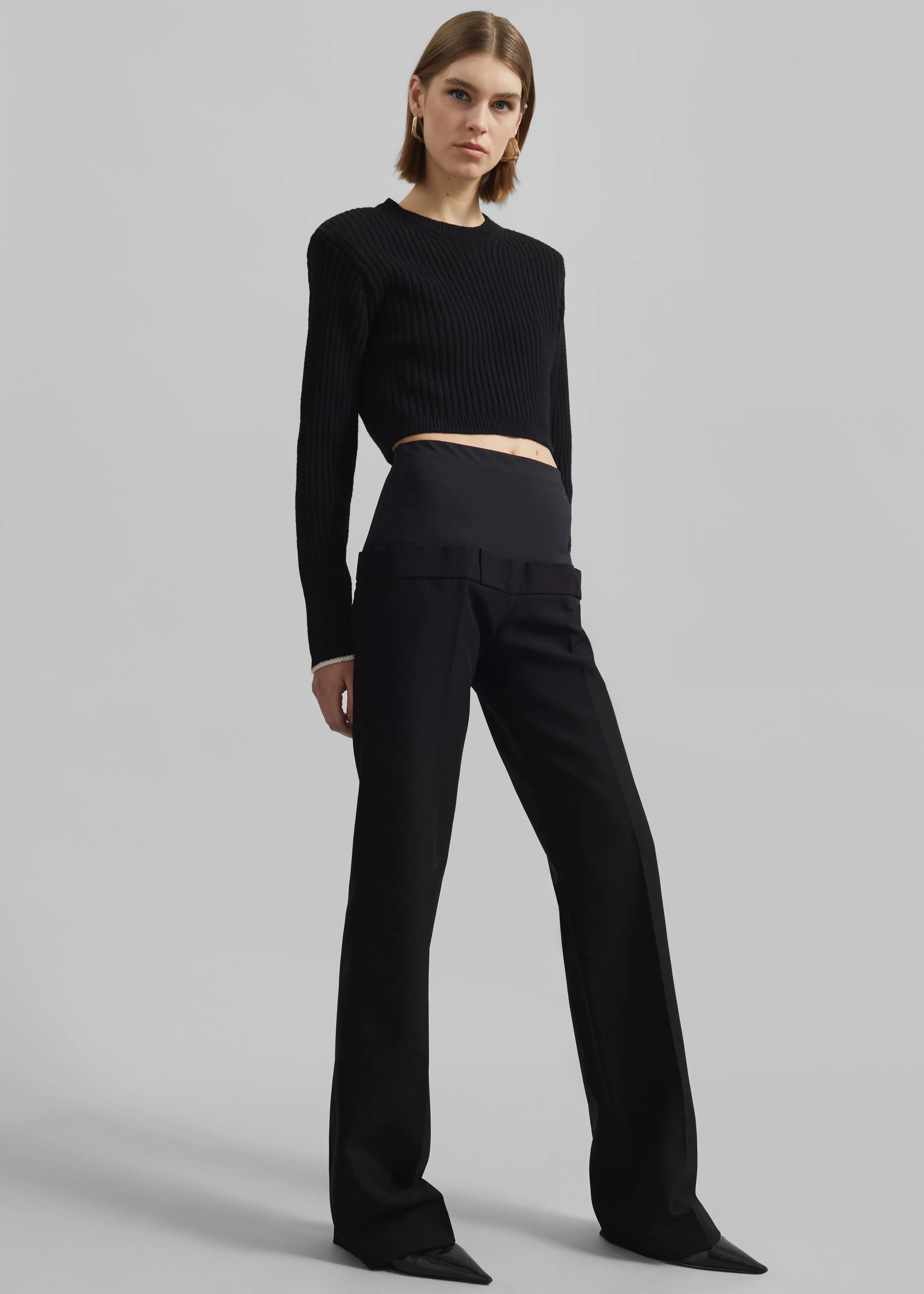 Coperni Hybrid Jersey Tailored Trousers - Black sold by Frankie Shop product image thumbnail 4