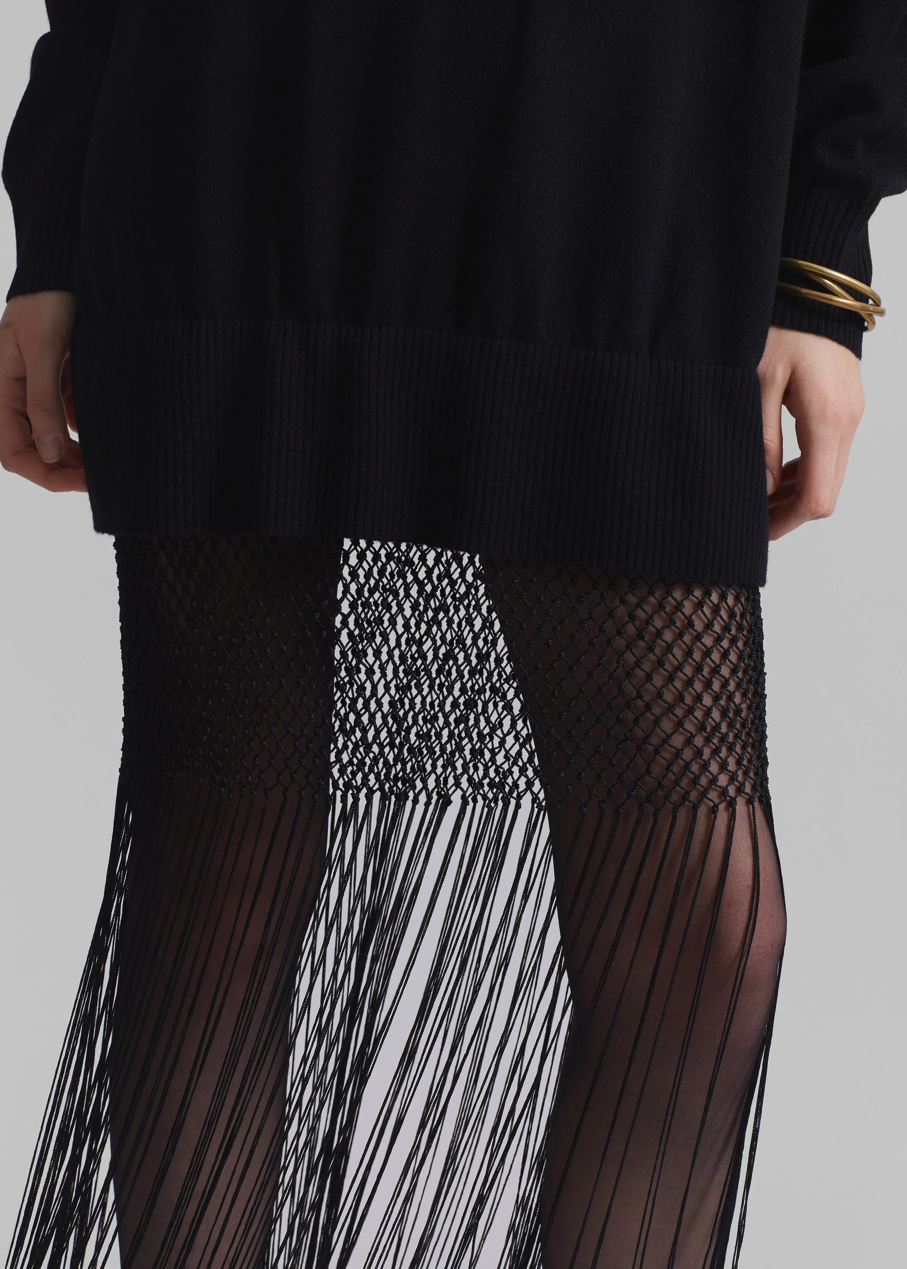 Christopher Esber Macrame Monument Dress - Black sold by Frankie Shop product image thumbnail 3