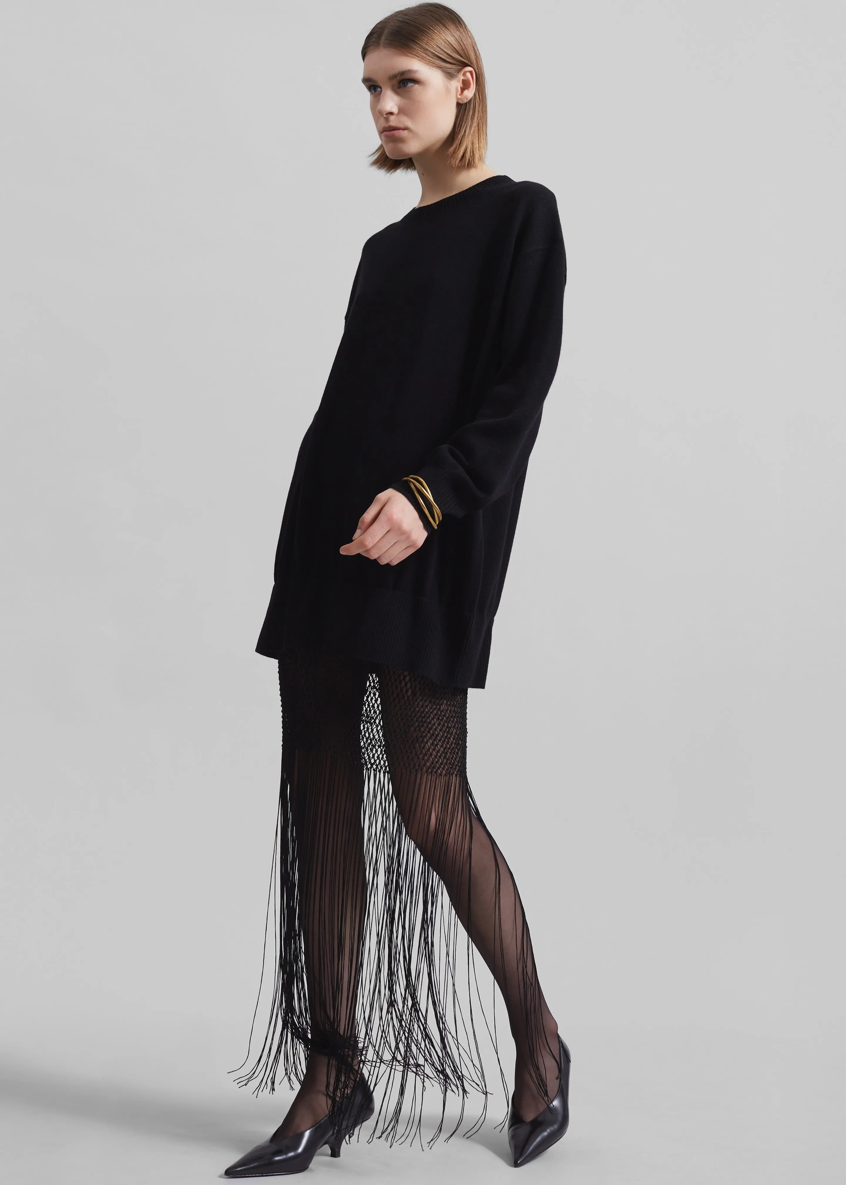 Christopher Esber Macrame Monument Dress - Black sold by Frankie Shop product image thumbnail 4