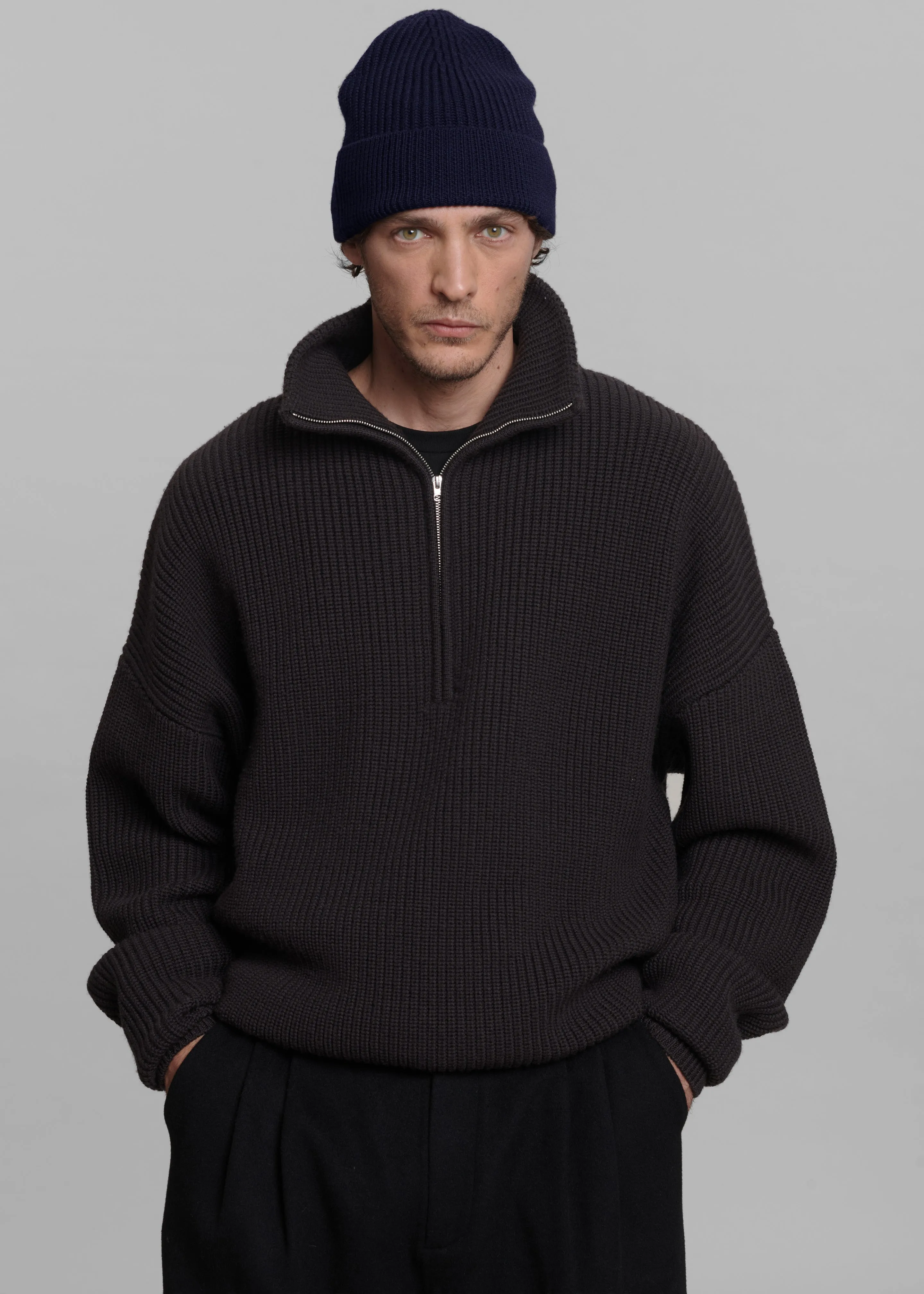 Amo Wool Beanie - Navy sold by Frankie Shop product image thumbnail 3