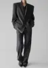 Renza Faux Suede Blazer - Grey sold by Frankie Shop