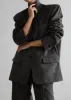 Renza Faux Suede Blazer - Grey sold by Frankie Shop
