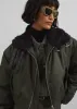 Riano Cropped Bomber Jacket - Khaki sold by Frankie Shop