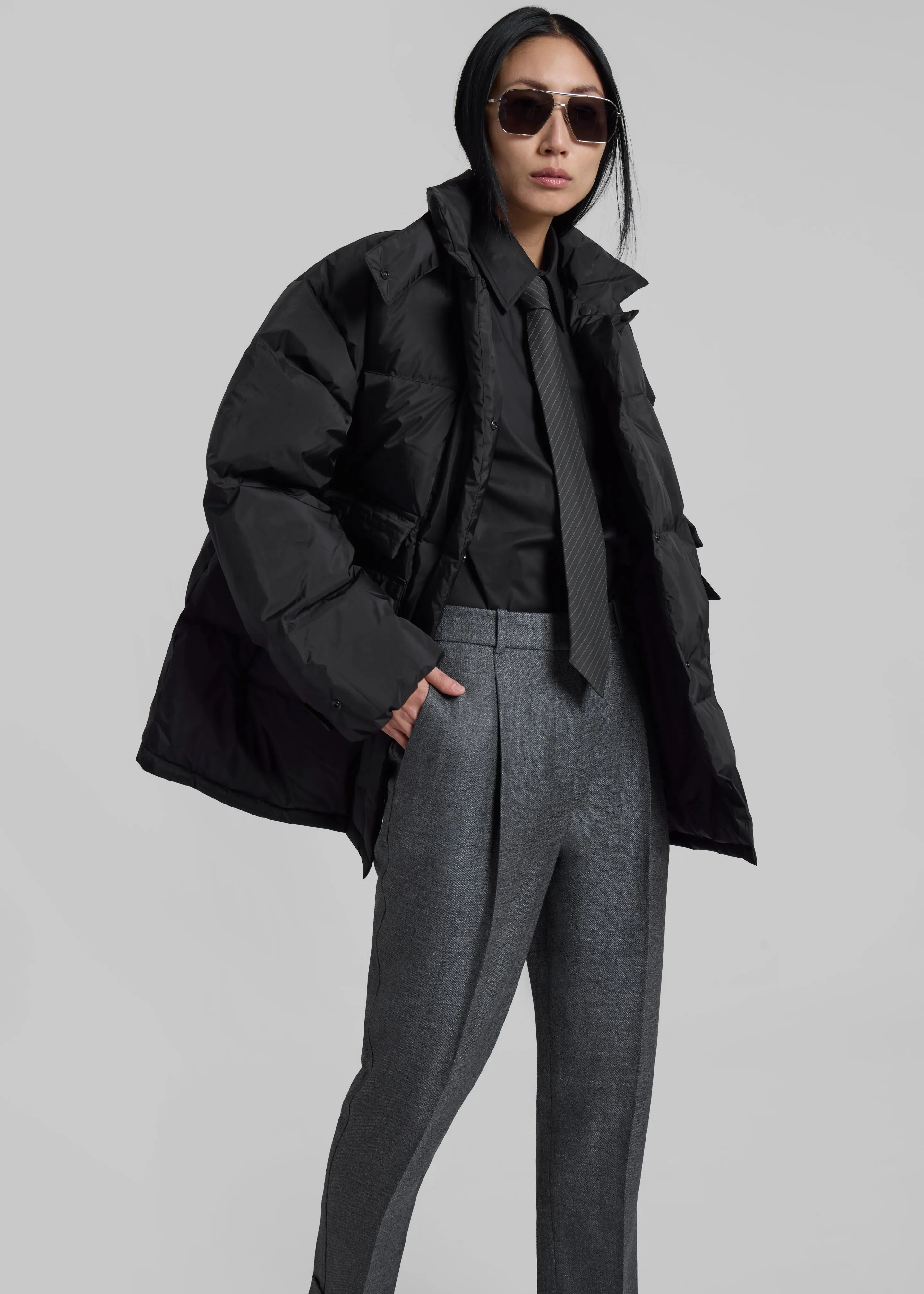 Nixa Puffer Jacket - Black sold by Frankie Shop